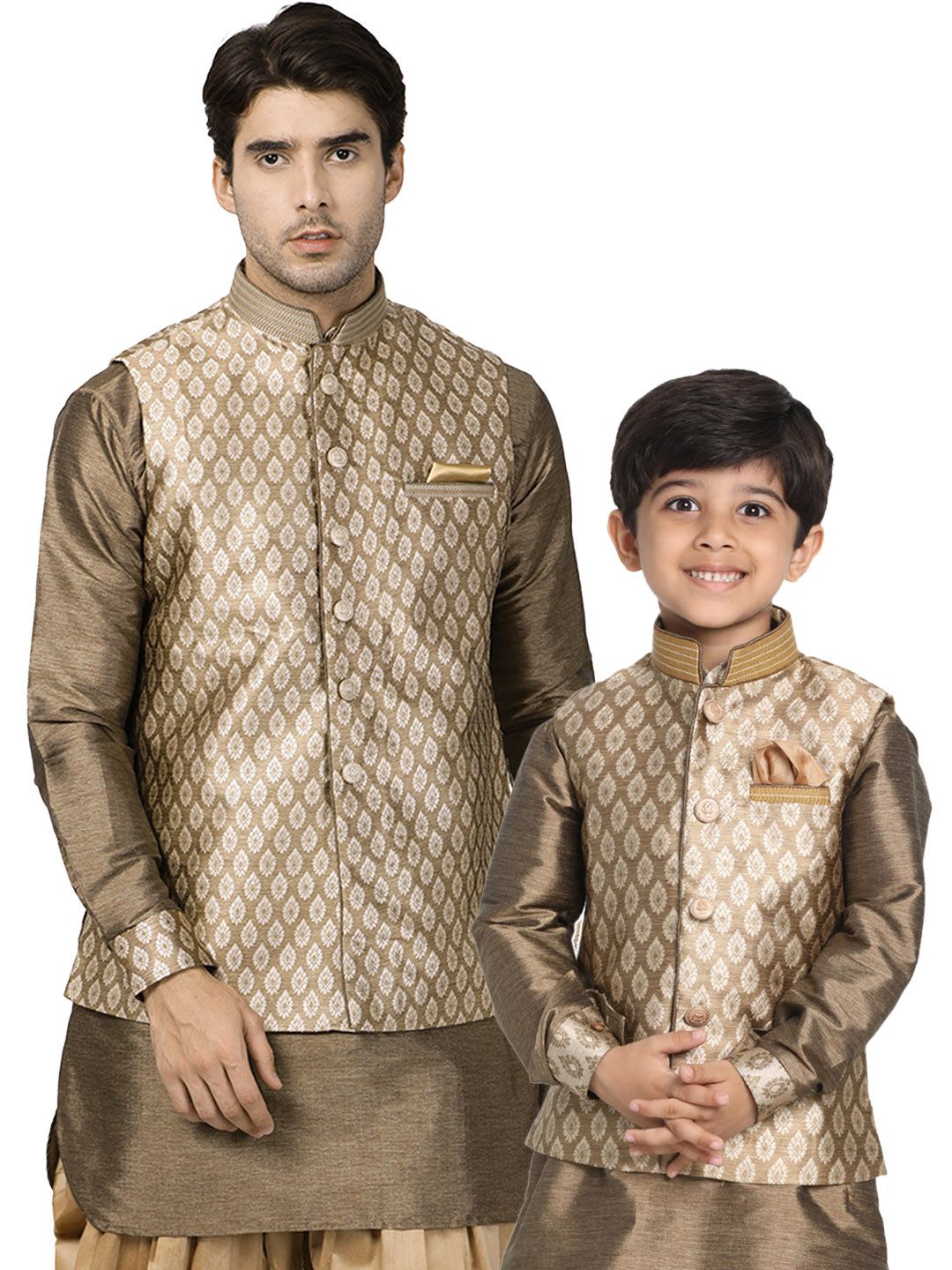 VASTRAMAY Woven Design Nehru Jacket-picture-33