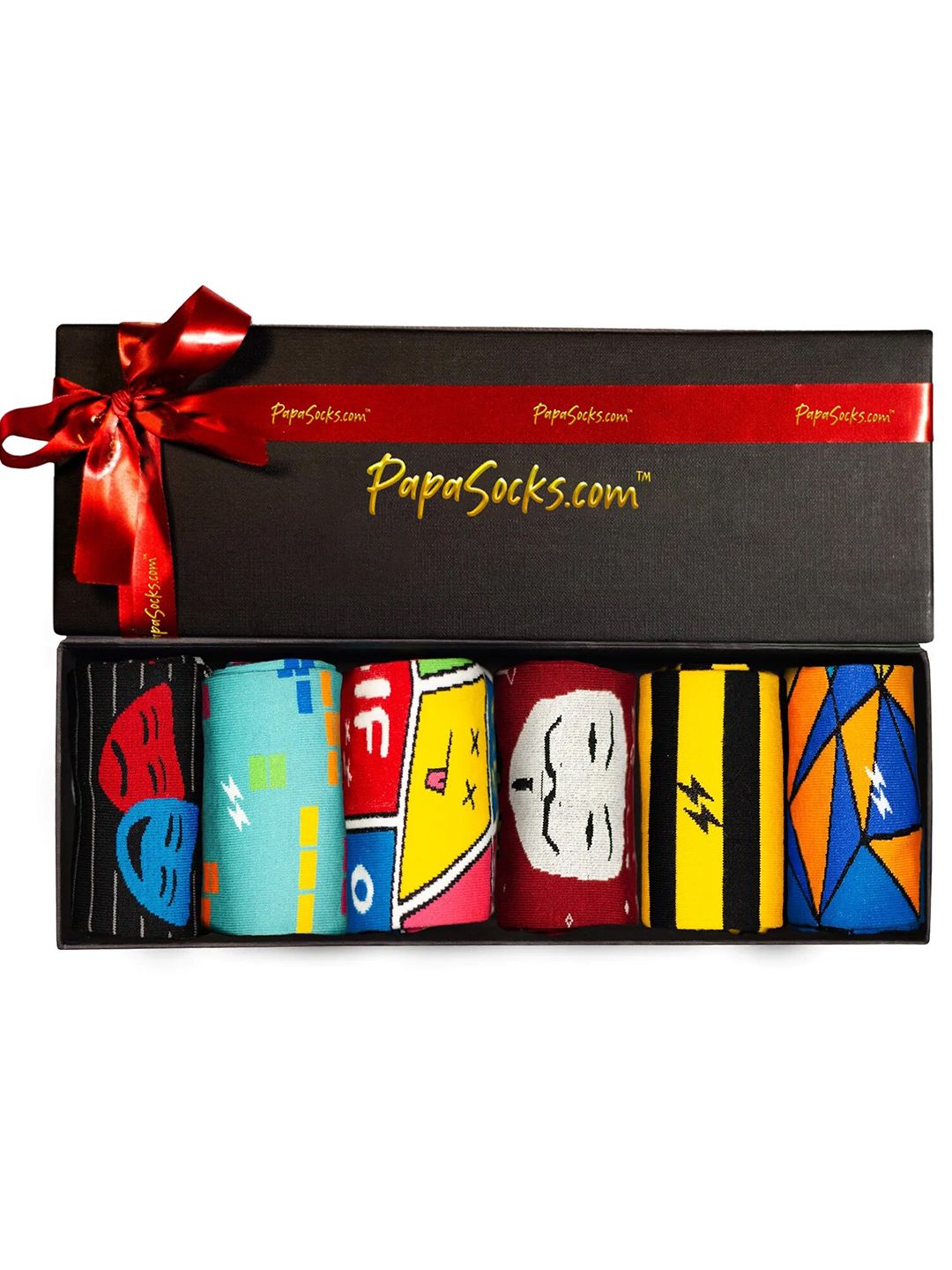 Papa Socks Luxury Visionary Pack Of 6 Breathable Calf-Length Socks-picture-11