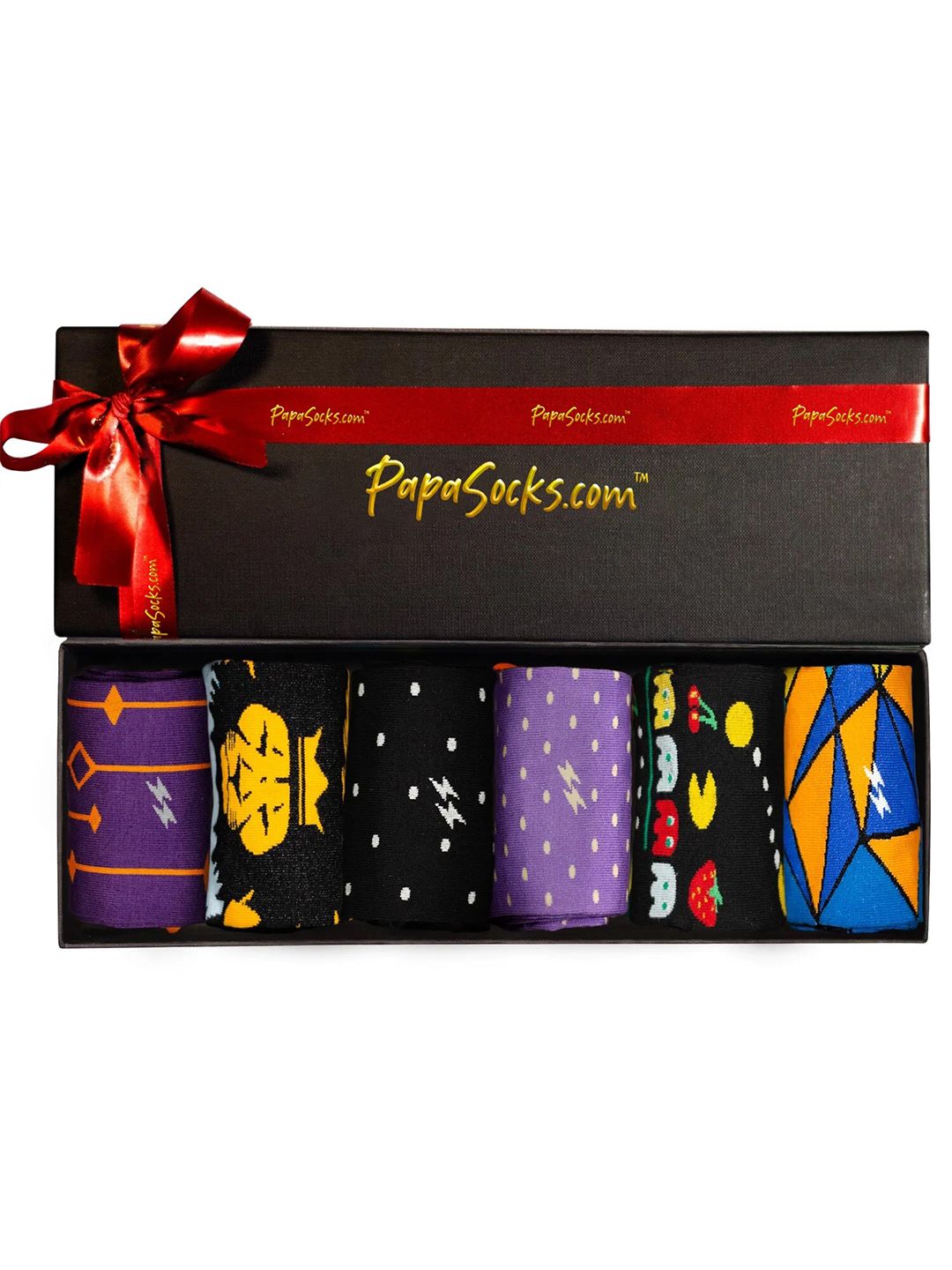 Papa Socks Pack Of 6 Printed Calf-Length Socks-image-40