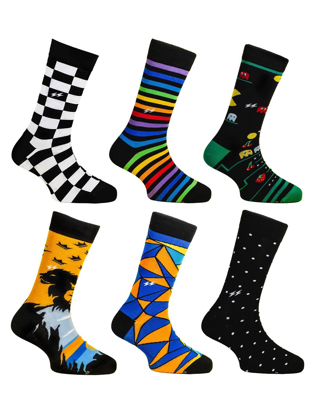 Papa Socks Pack Of 6 Breathable Calf-Length Socks-picture-24