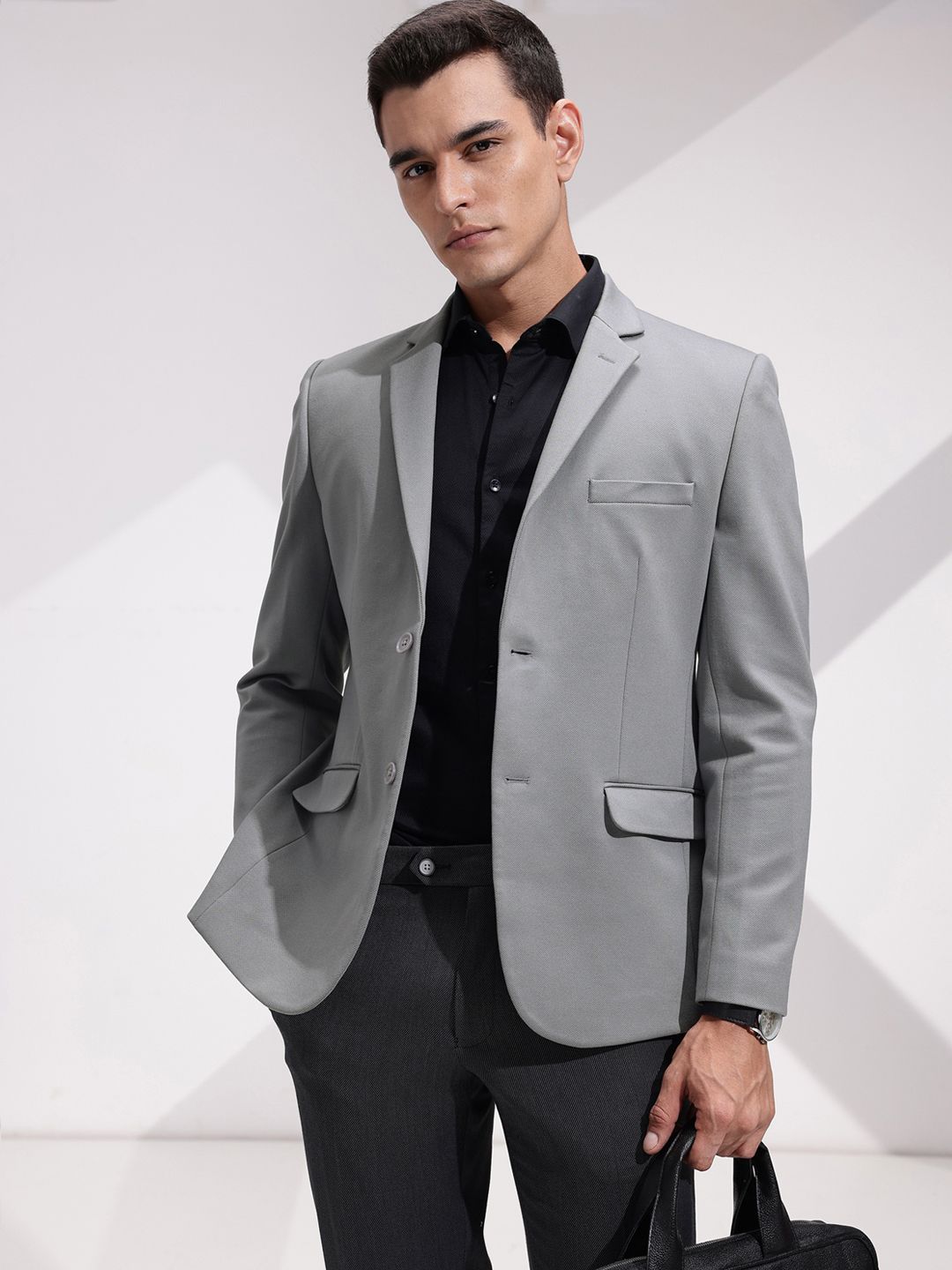 INVICTUS Slim Fit Notched Lapel Single Breasted Formal Blazer-picture-10