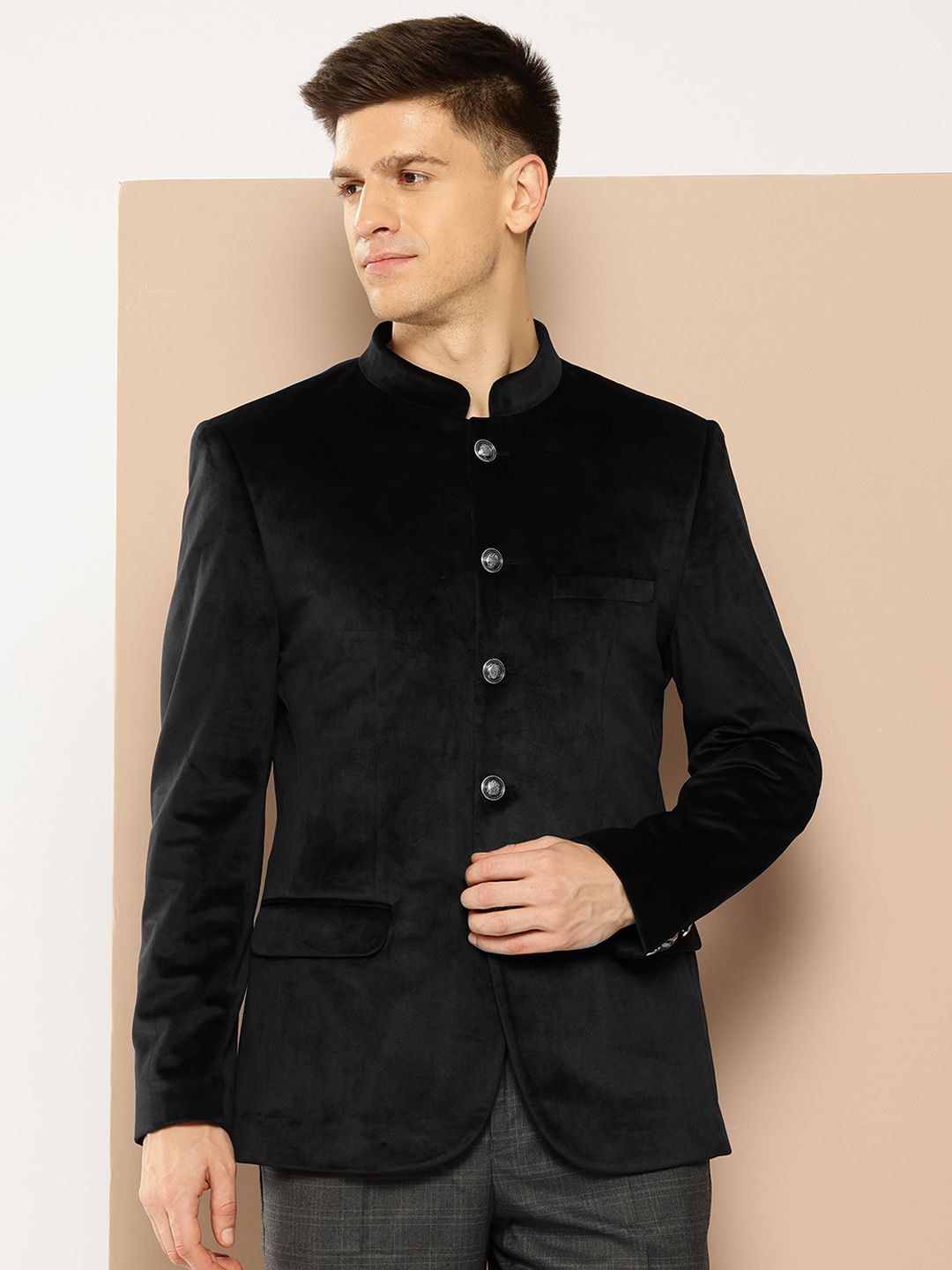 INVICTUS Velvet Finish Bandhgala