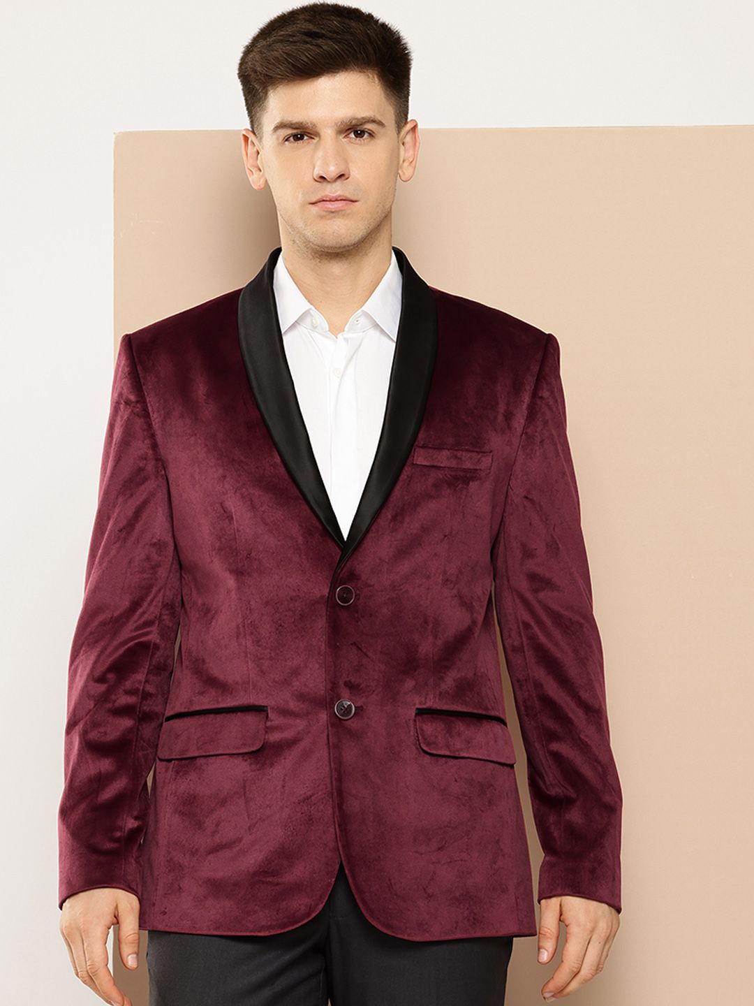 INVICTUS Velvet Finish Slim Fit Party Blazer-picture-22