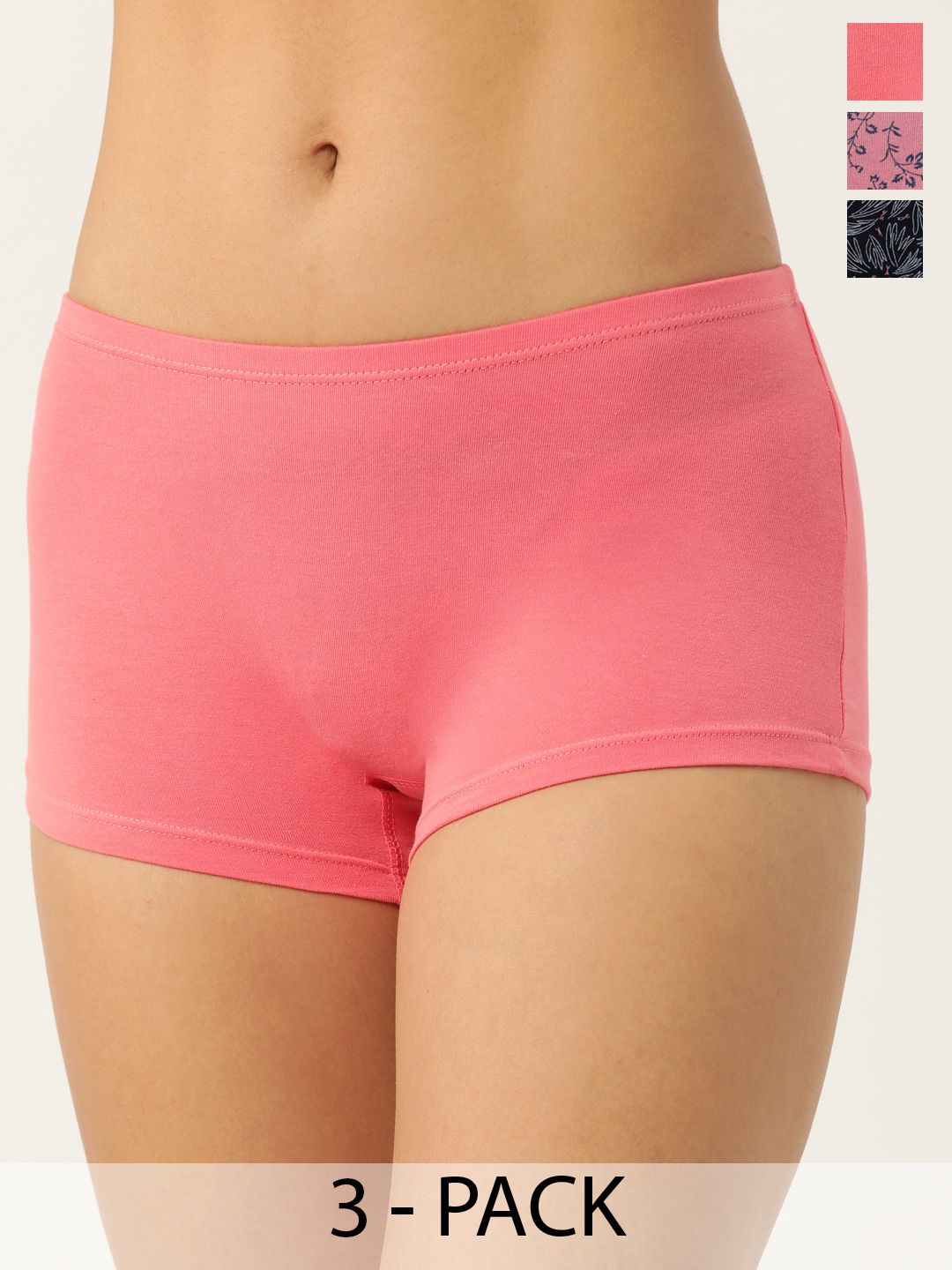 Leading Lady Women Pack of 3 Mid-Rise Boy Short Briefs-picture-23