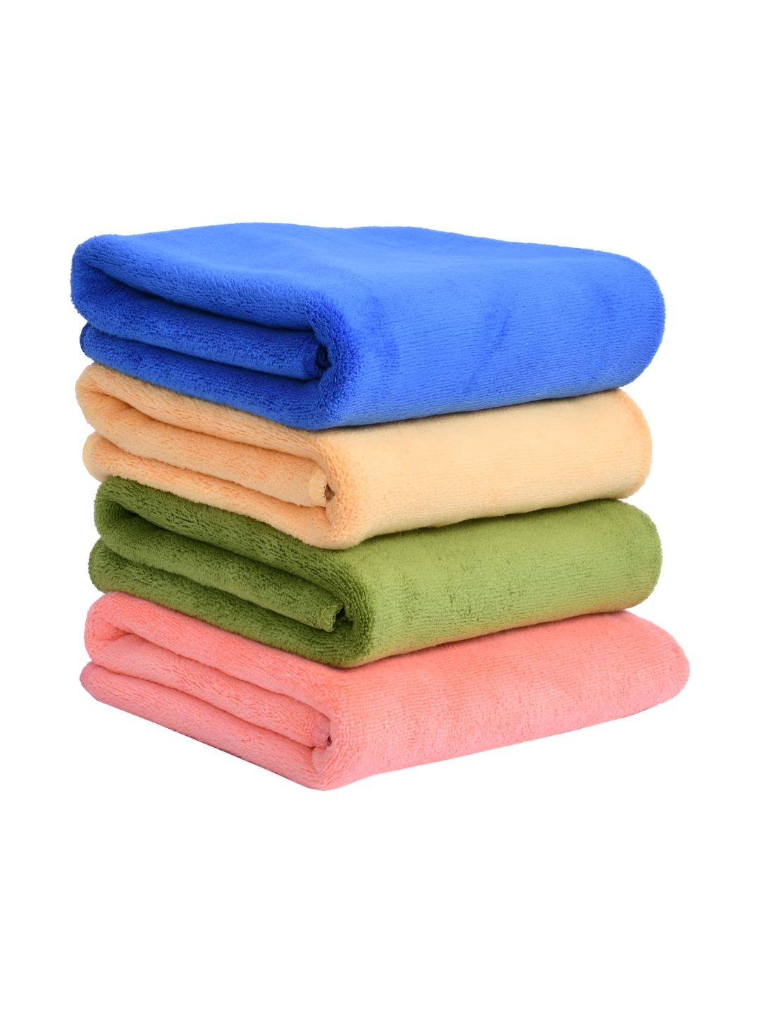 Yellow Weaves Blue & Green 4 Pieces 400 GSM Quick-Dry Hand Towels-image-15