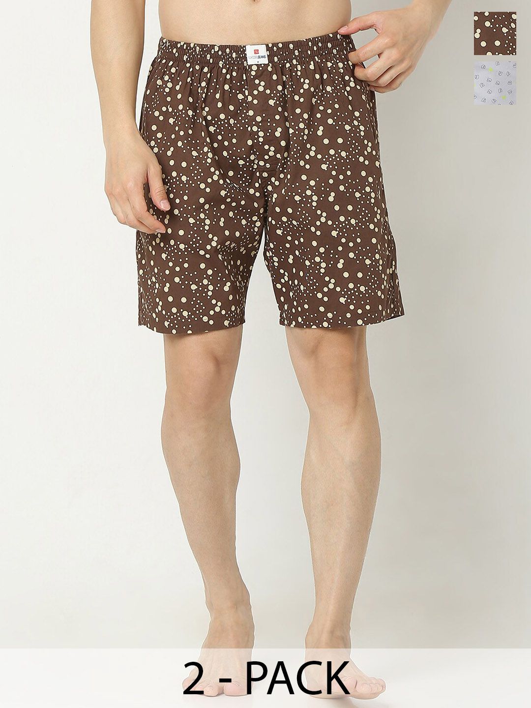 UnderJeans by Spykar Men Pack Of 2 Printed Cotton Boxers-picture-20