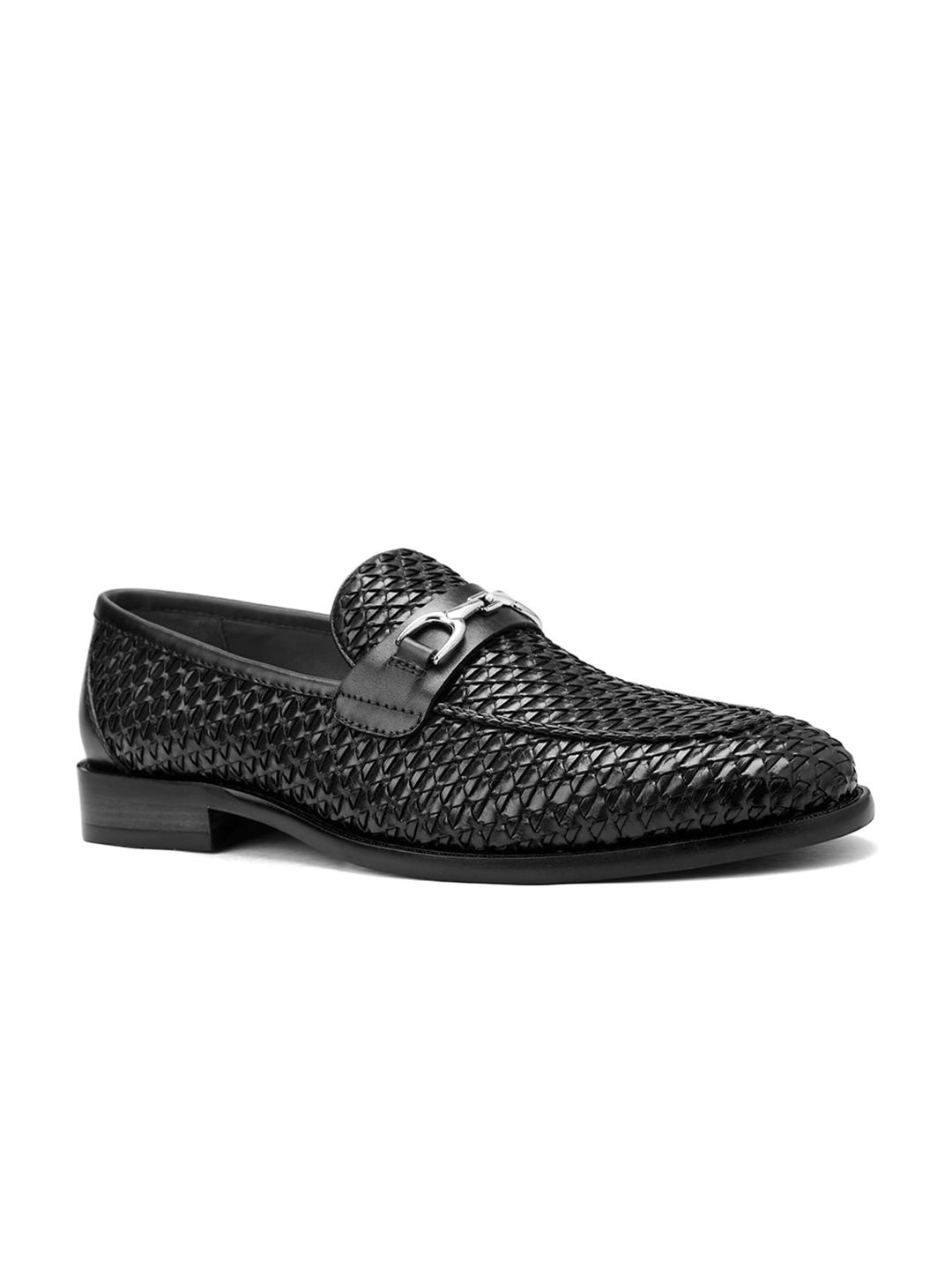 ROSSO BRUNELLO Men Textured Leather Formal Loafers-picture-37