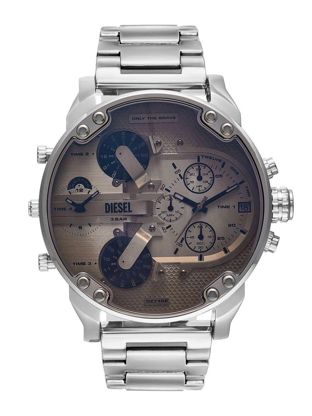 DIESEL Mr. Daddy 2.0 Men Printed Dial Straps Round Analogue & Digital 