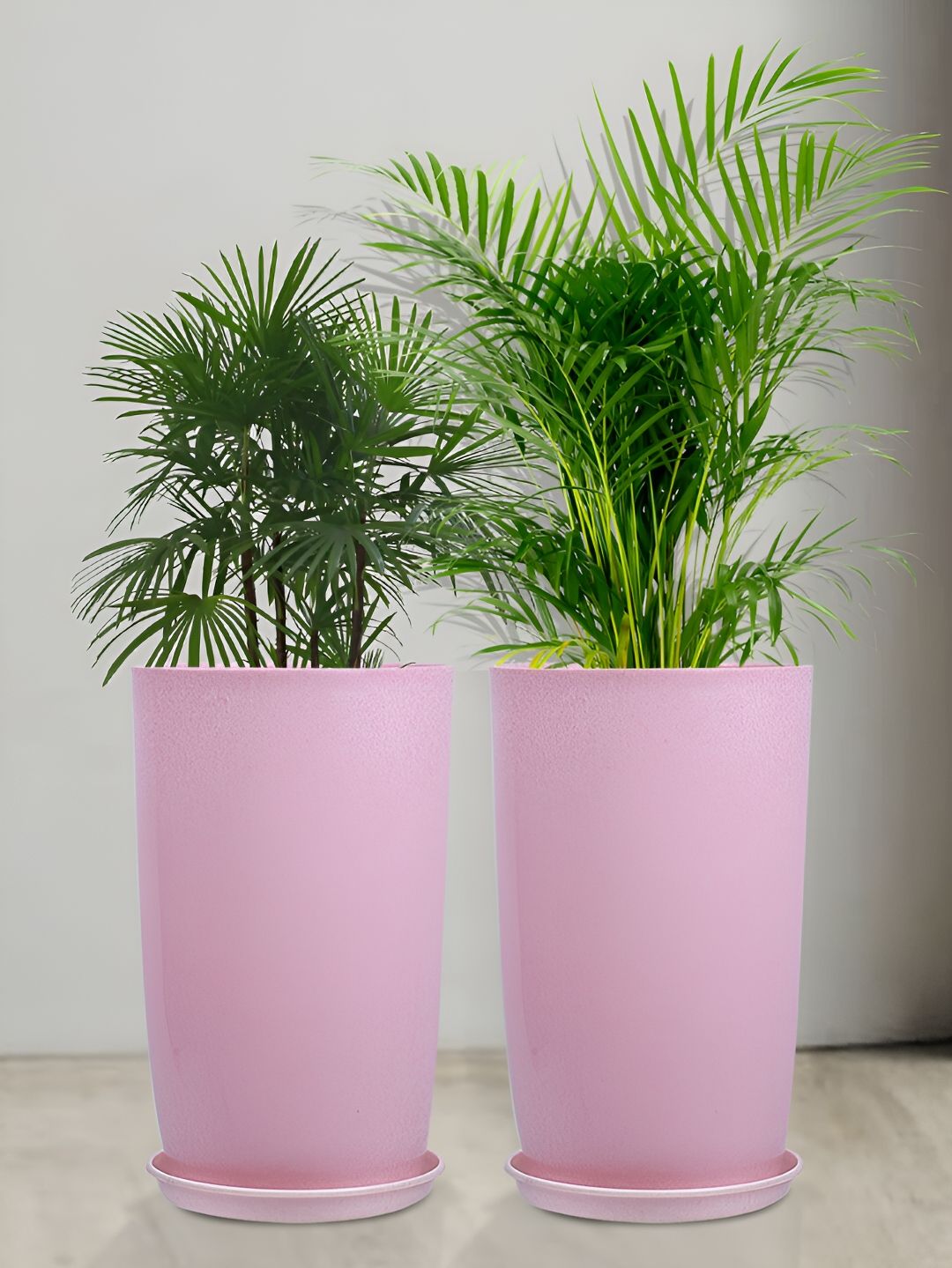 Kuber Industries Pink 2 Pieces Flower Planters