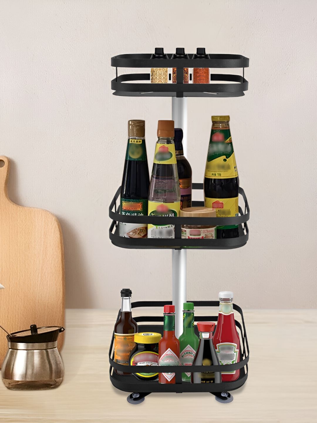 Sasimo Black & White Water Resistant Metal Multi-Utility Organiser-picture-14