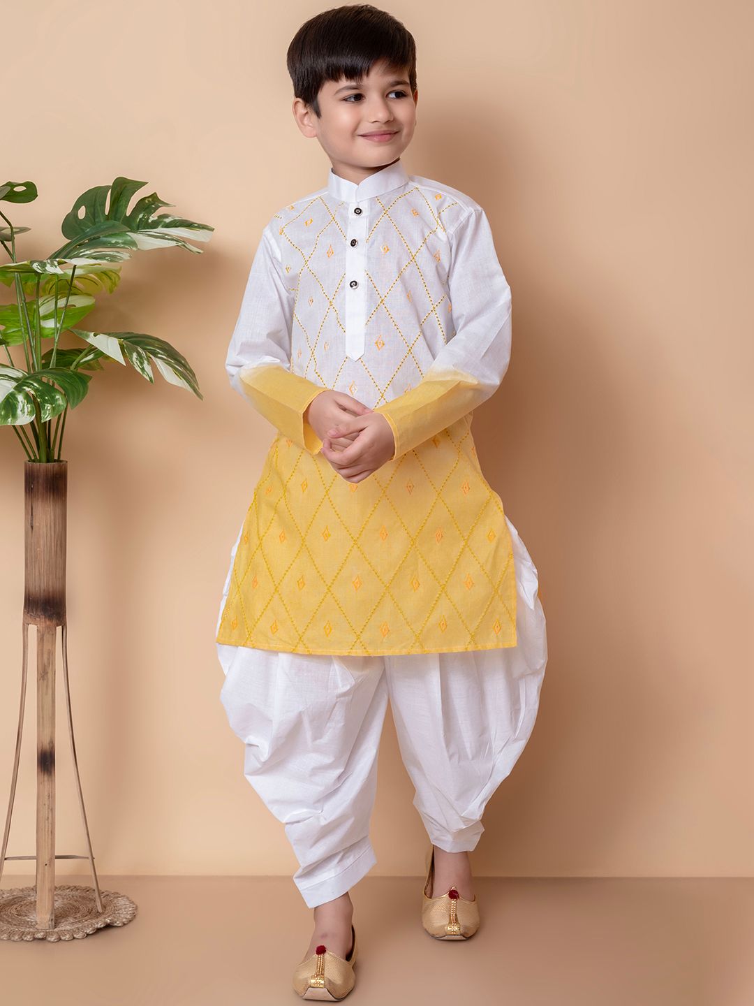 BAESD Boys Ombre Colourblocked Regular Kurta with Patiala-picture-46