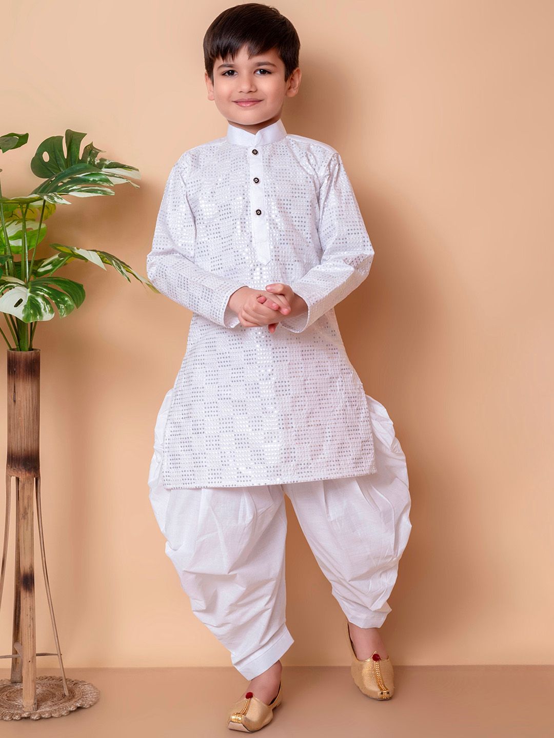 BAESD Boys Ethnic Motifs Embroidered Regular Kurta & Patiala-image-33