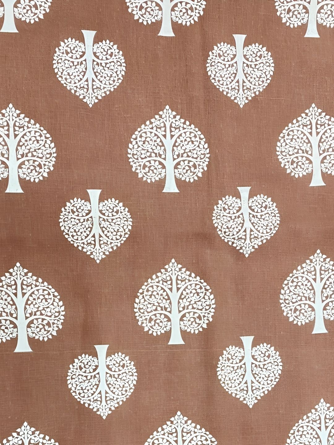 SWAYAM 6-Pcs White & Brown Printed Cotton Diwan Set-picture-54