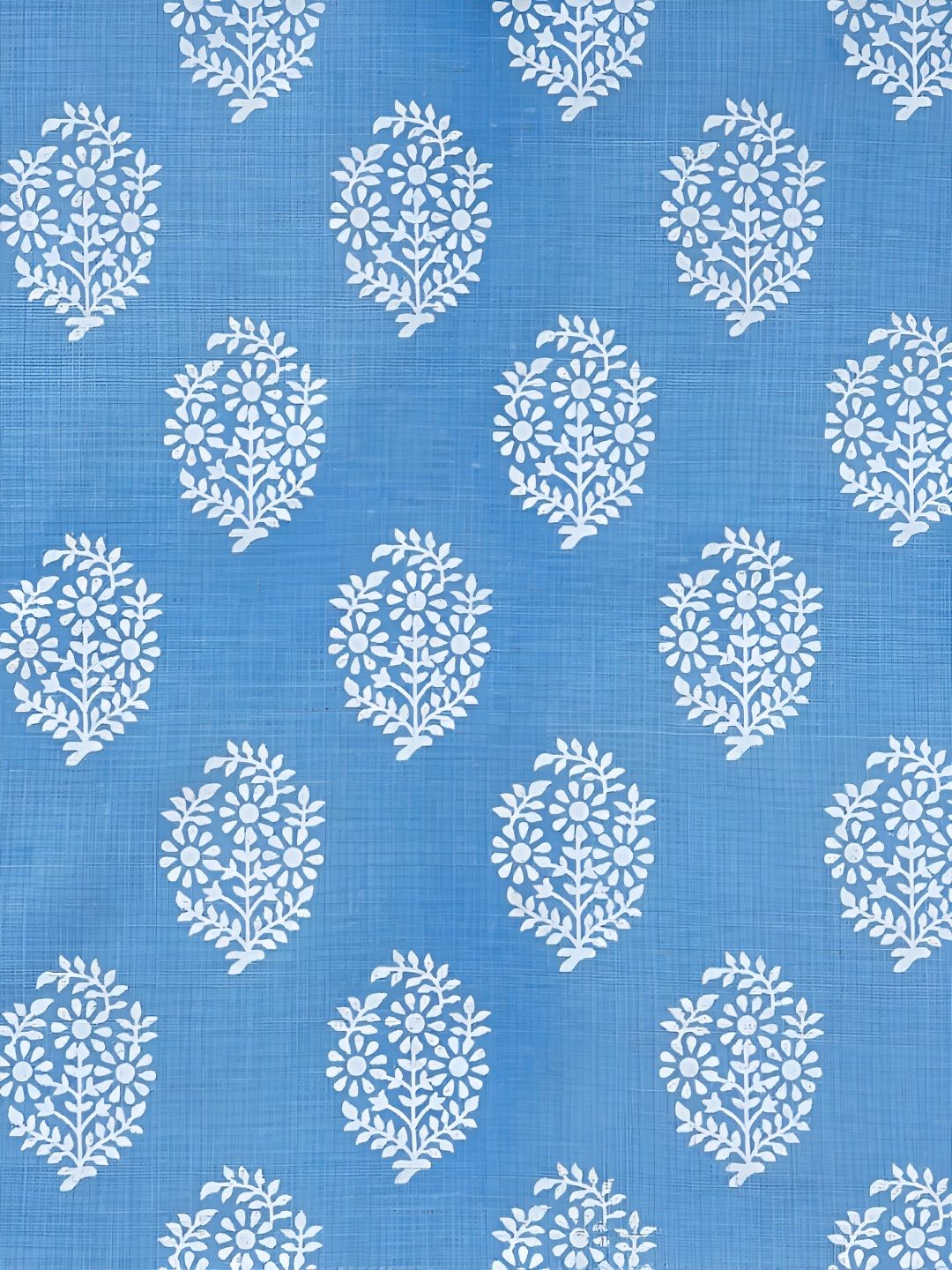 SWAYAM Blue & White 6 Pcs Printed Cotton Diwan Set-picture-53