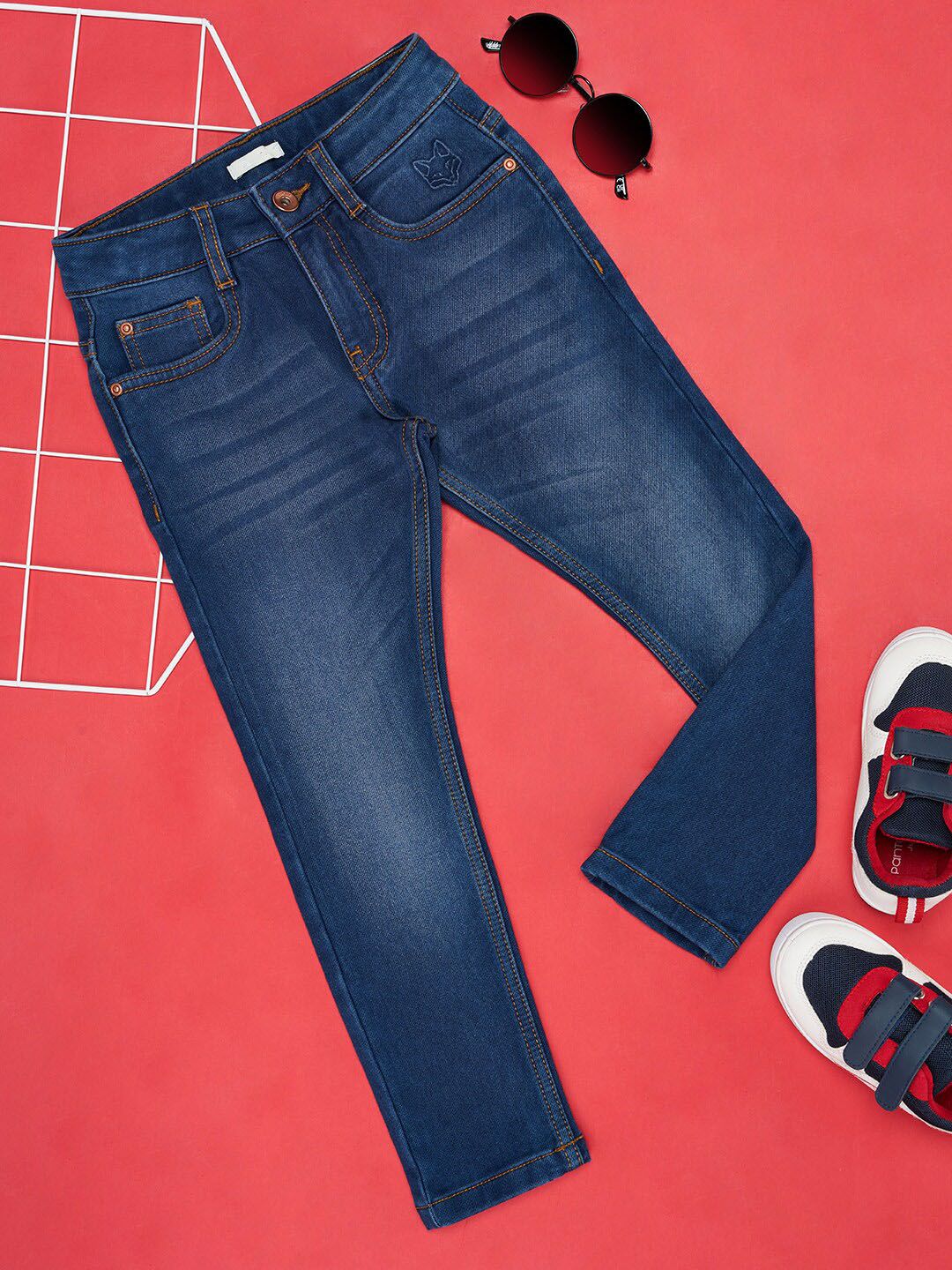 Pantaloons Junior Boys Slim Fit Clean Look Light Fade Jeans-picture-35