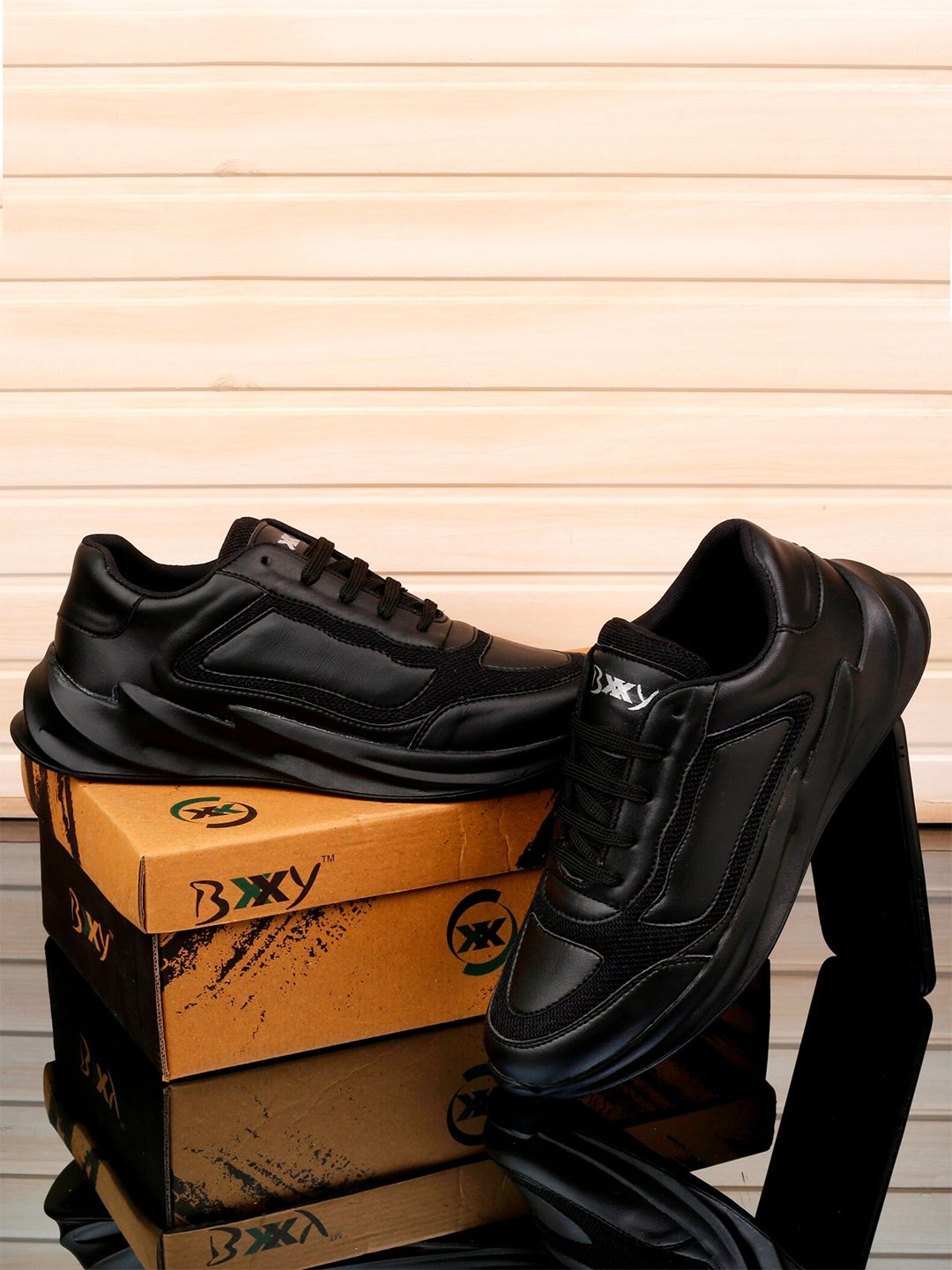 Bxxy Men Lace Up Running Shoes
