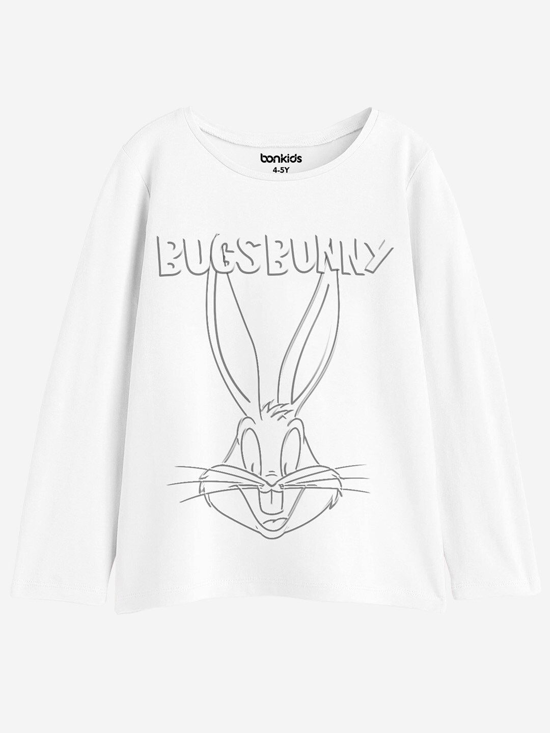 BONKIDS Girls Typography Printed Round Neck Long Sleeves Cotton T-shirt-picture-33