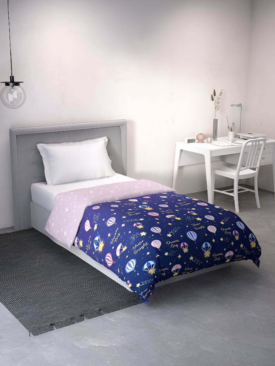 DDecor Blue & Pink Abstract Cotton Mild Winter 150 GSM Single Bed Dohar-image-30