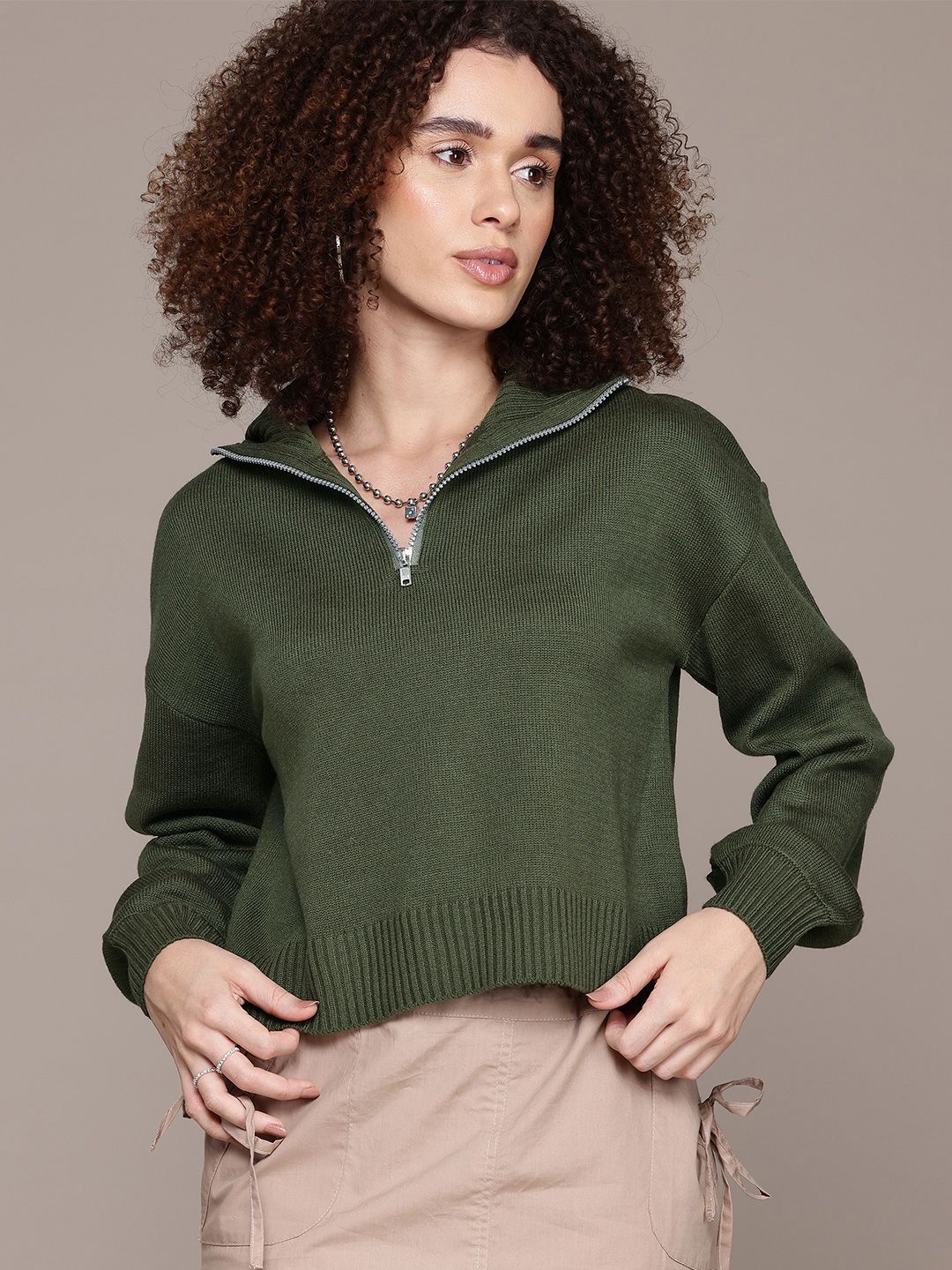 The Roadster Lifestyle Co. Pure Acrylic Half-Zipper Pullover-picture-54