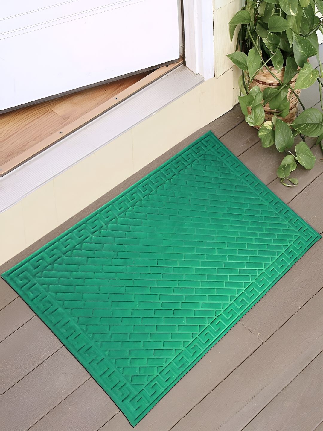 HOKIPO Green Textured Anti-Skid Doormat-picture-40