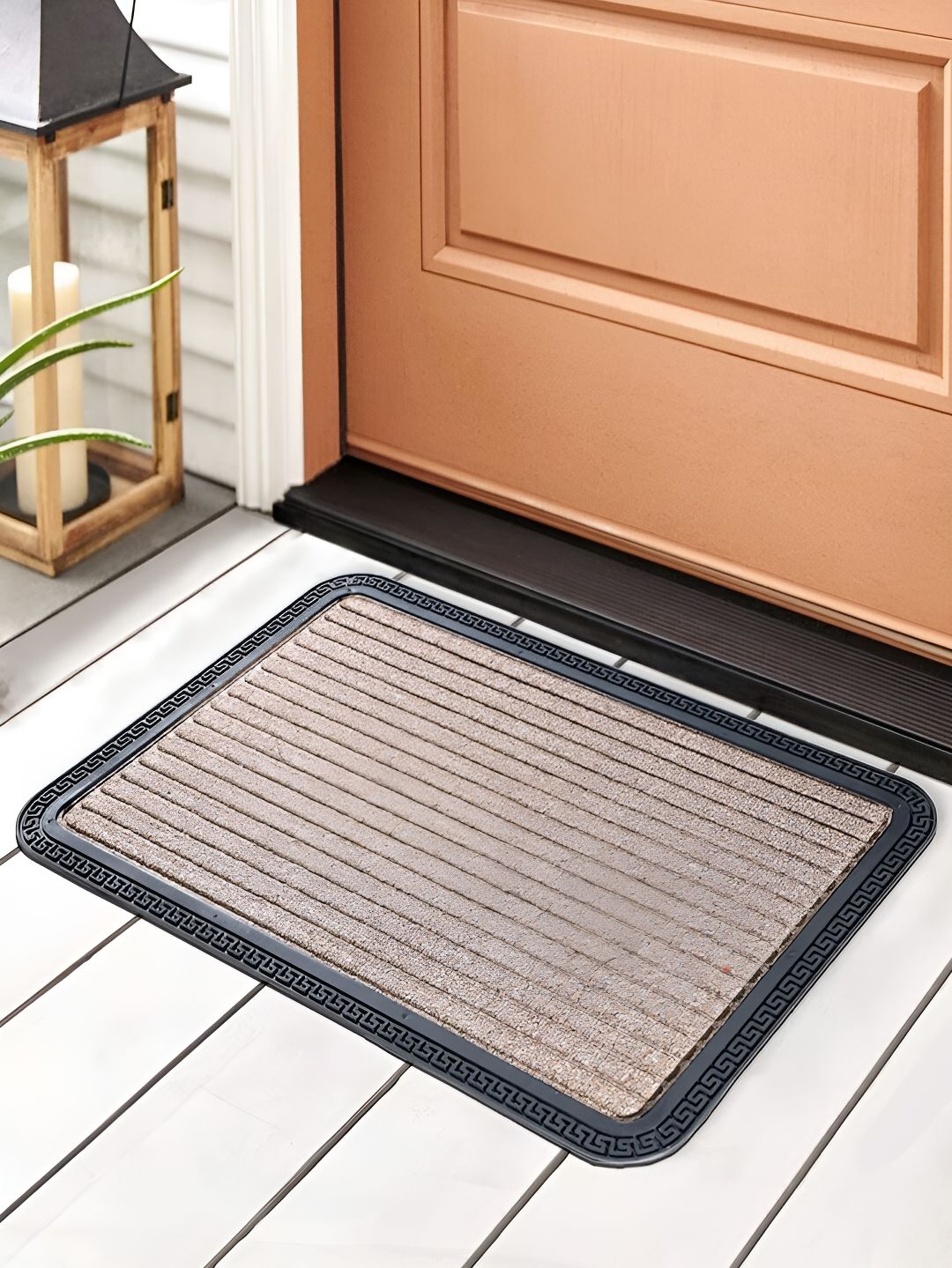 HOKIPO Brown & Black Striped Anti-Skid Doormat-picture-39