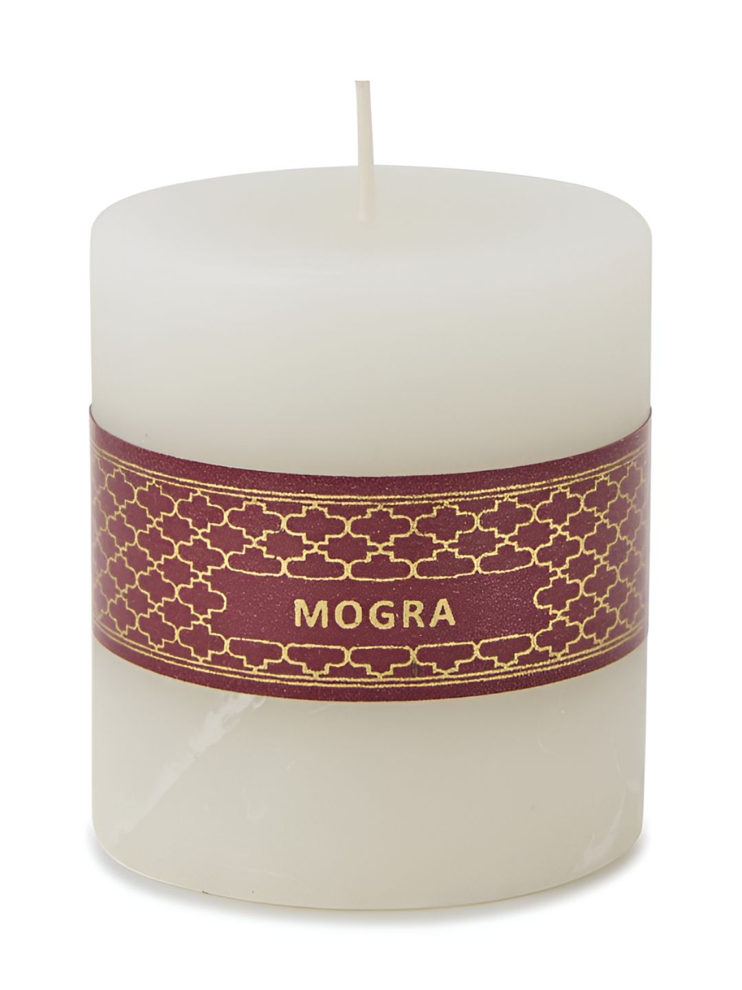 Fabindia White Mogra Pillar Candle-image-28