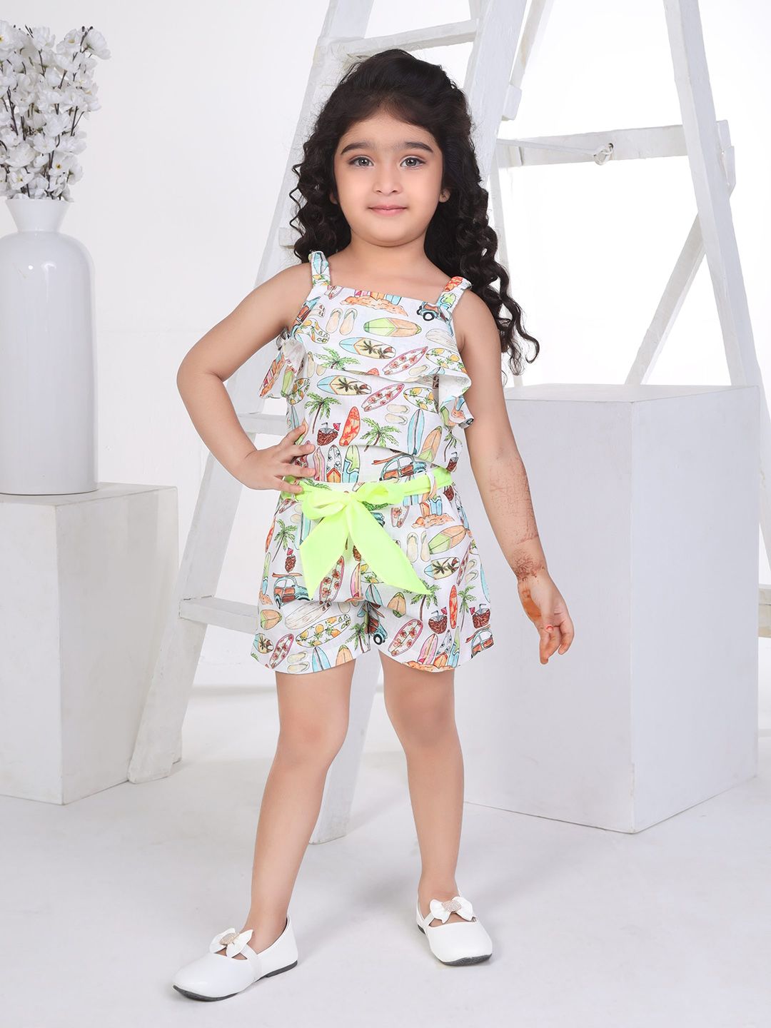 Peppermint Girls Printed Cotton Playsuit-picture-39