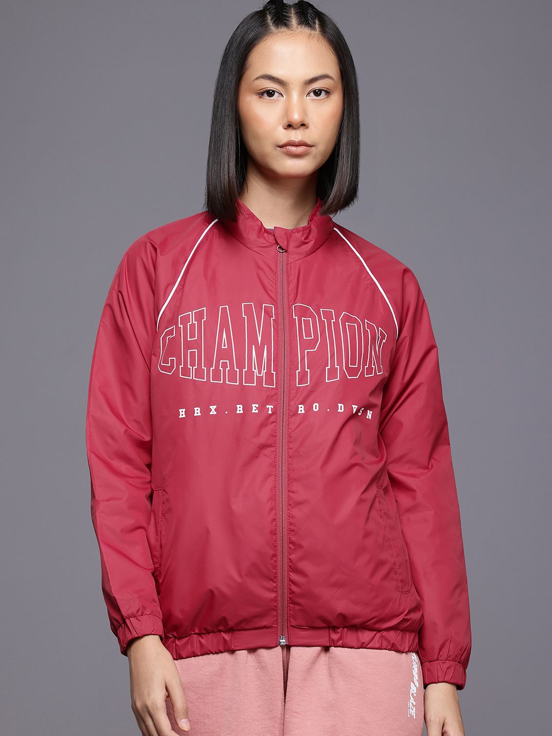 HRX by Hrithik Roshan Typography Printed Jacket