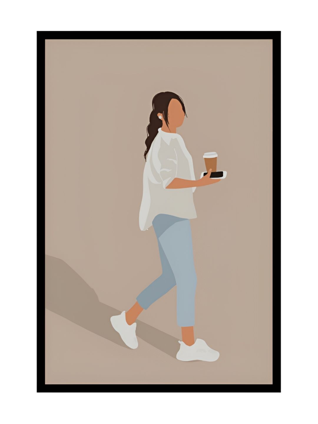 AbhiKalpya Art Studio-Get a vibe Beige & White Wooden Wall Painting-picture-16