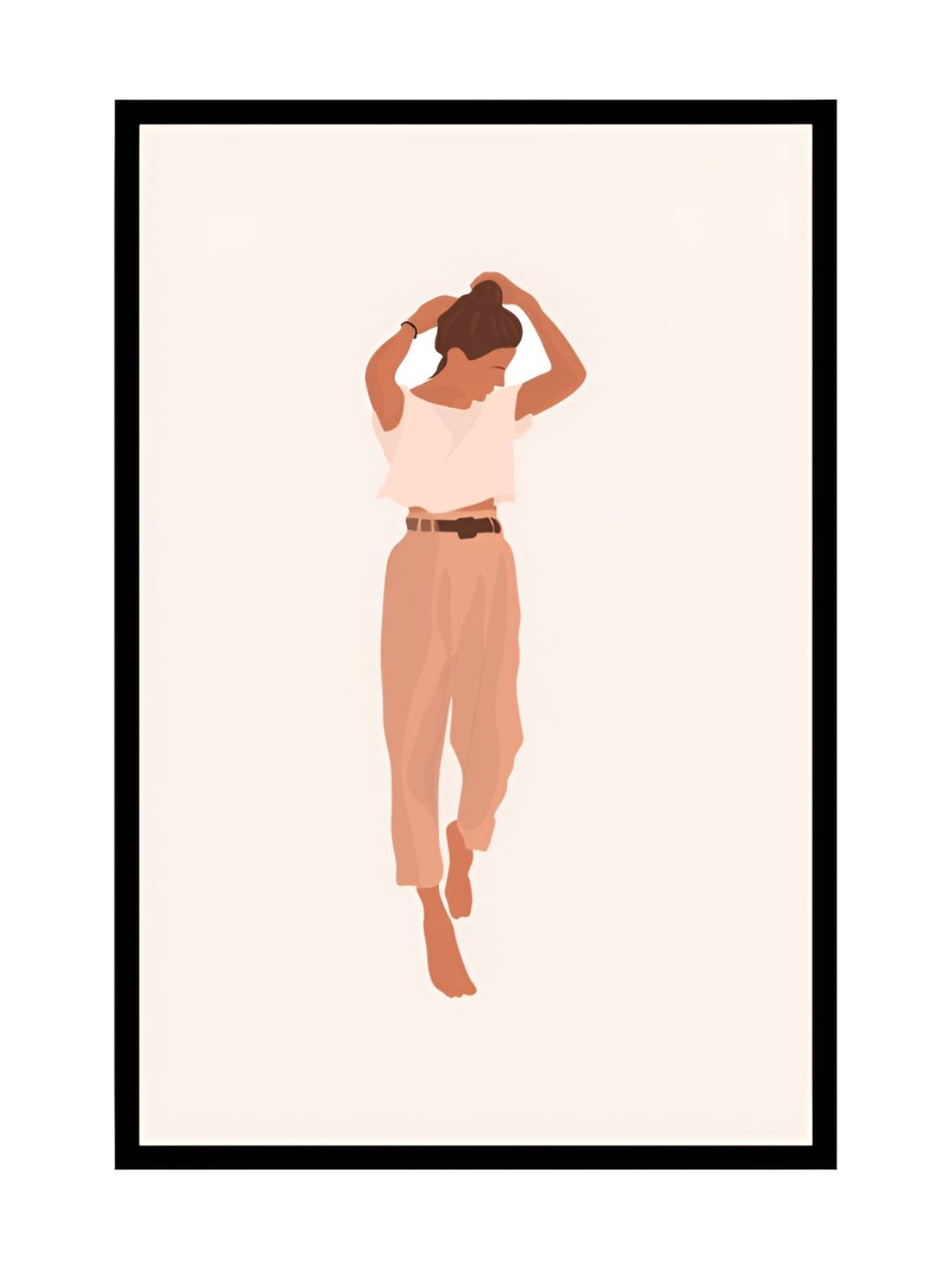 AbhiKalpya Art Studio-Get a vibe Beige & White Wooden Wall Painting-picture-21