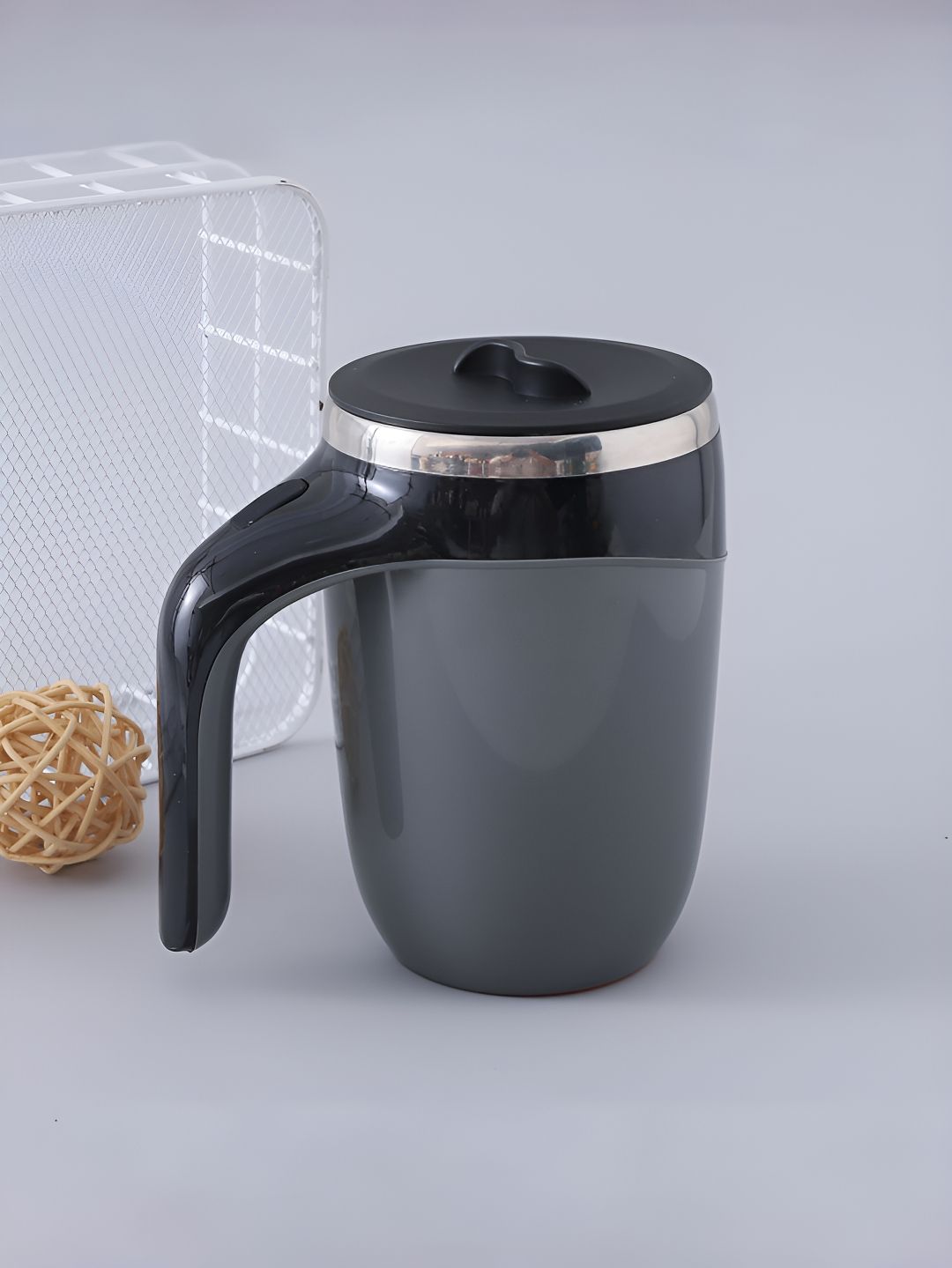 The Better Home Black Stainless Steel Matte Finish Coffee Mug With Lid 500 ml-image-28
