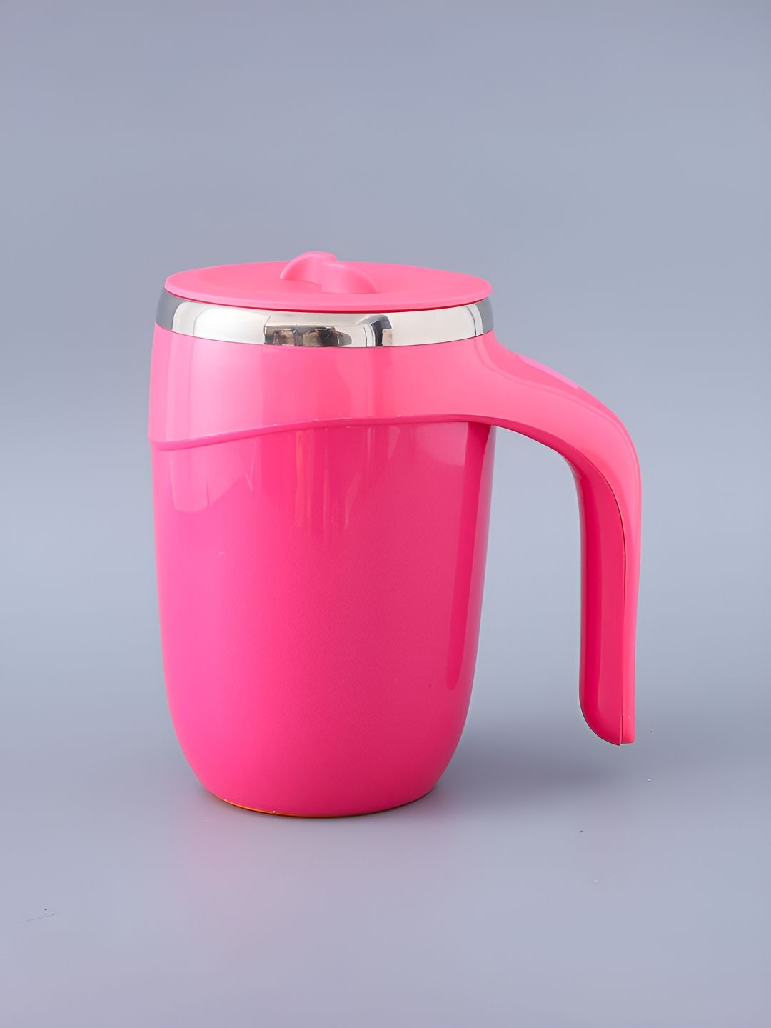 The Better Home Pink Stainless Steel Matte Finish Coffee Mug With Lid 500 ml-image-3