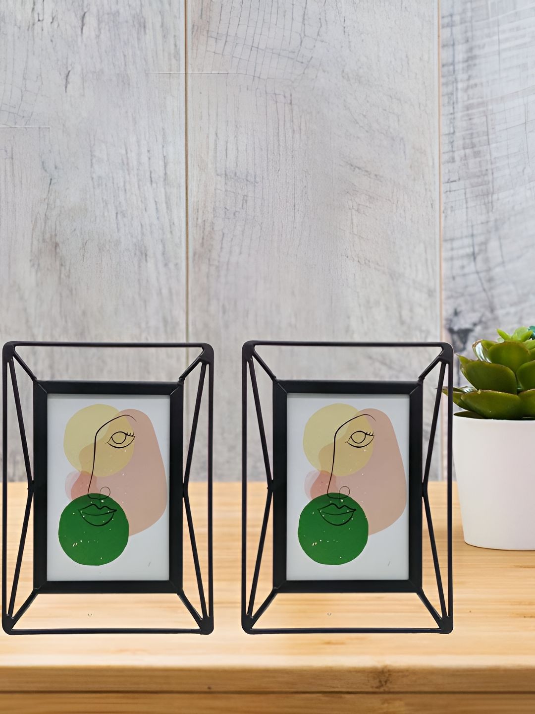 Garden Deco Black 2 Pieces Metal Table Photo Frames-picture-19