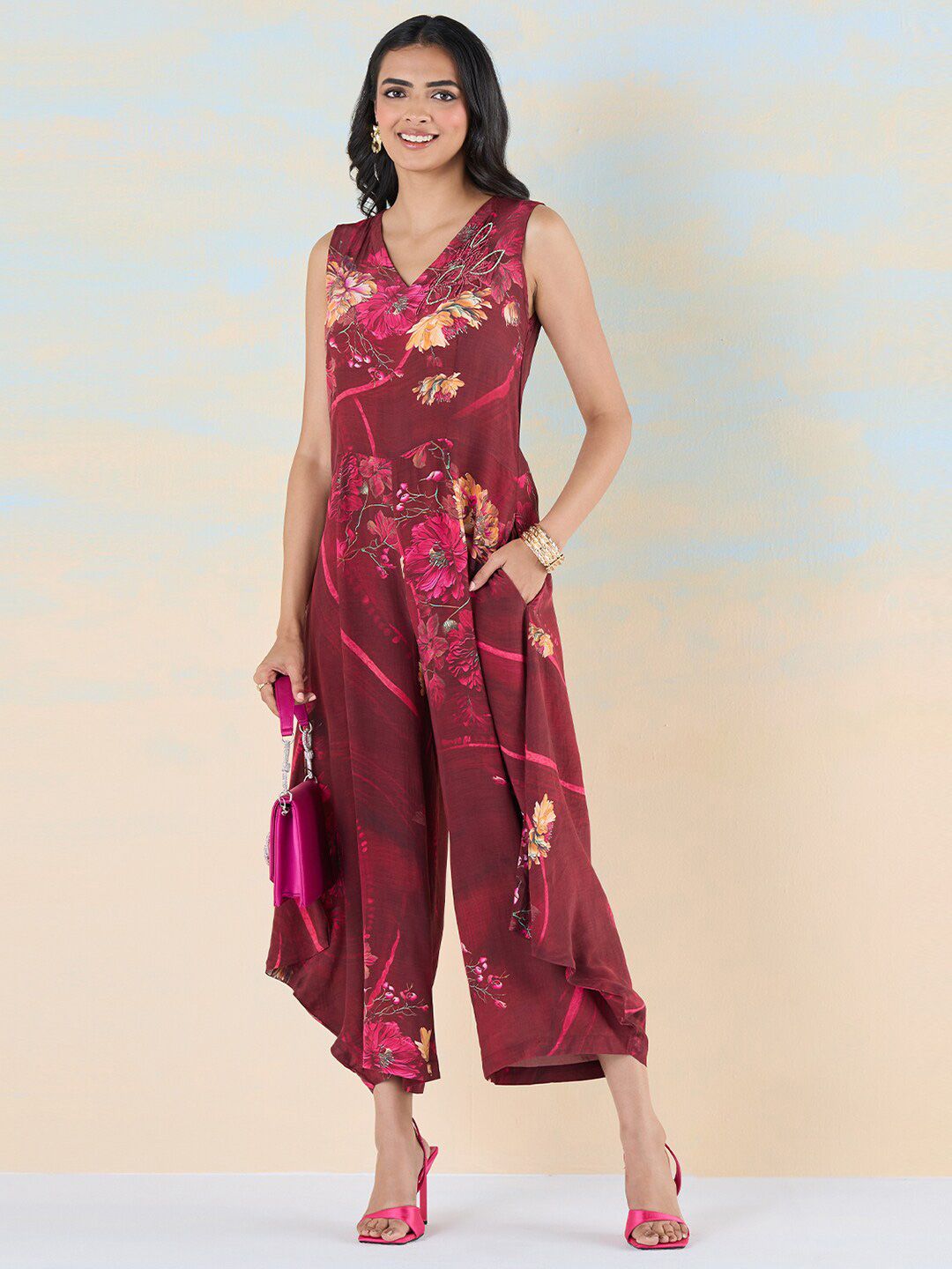 navyasa by liva Printed Liva Basic Jumpsuit-image-13