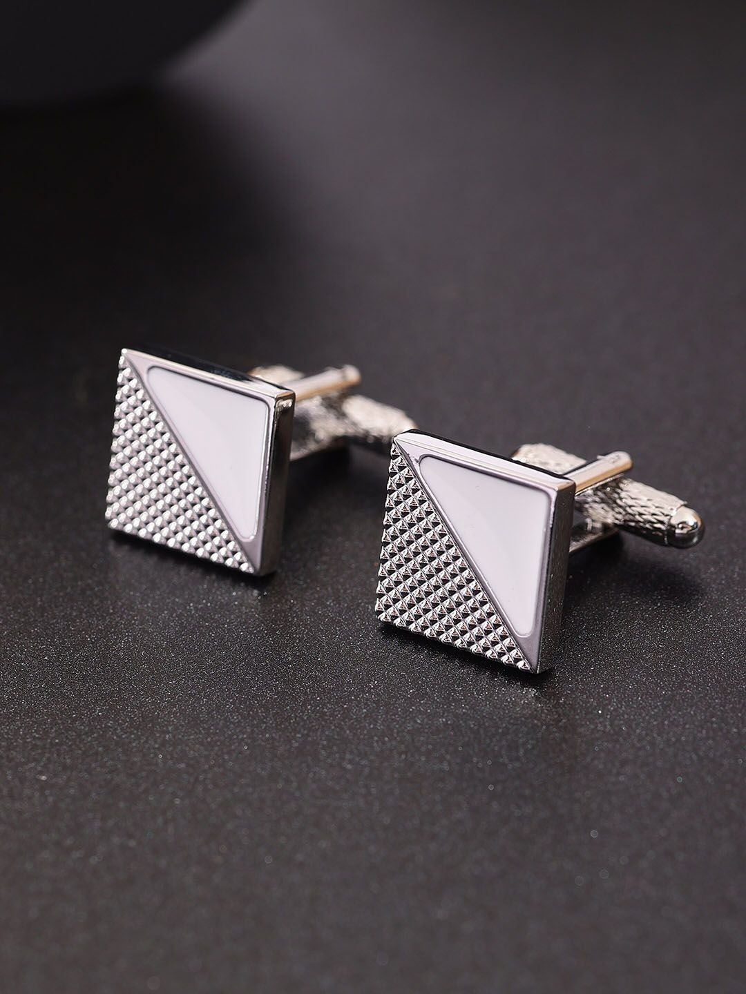 Alvaro Castagnino Men Textured Square Cufflinks-picture-44