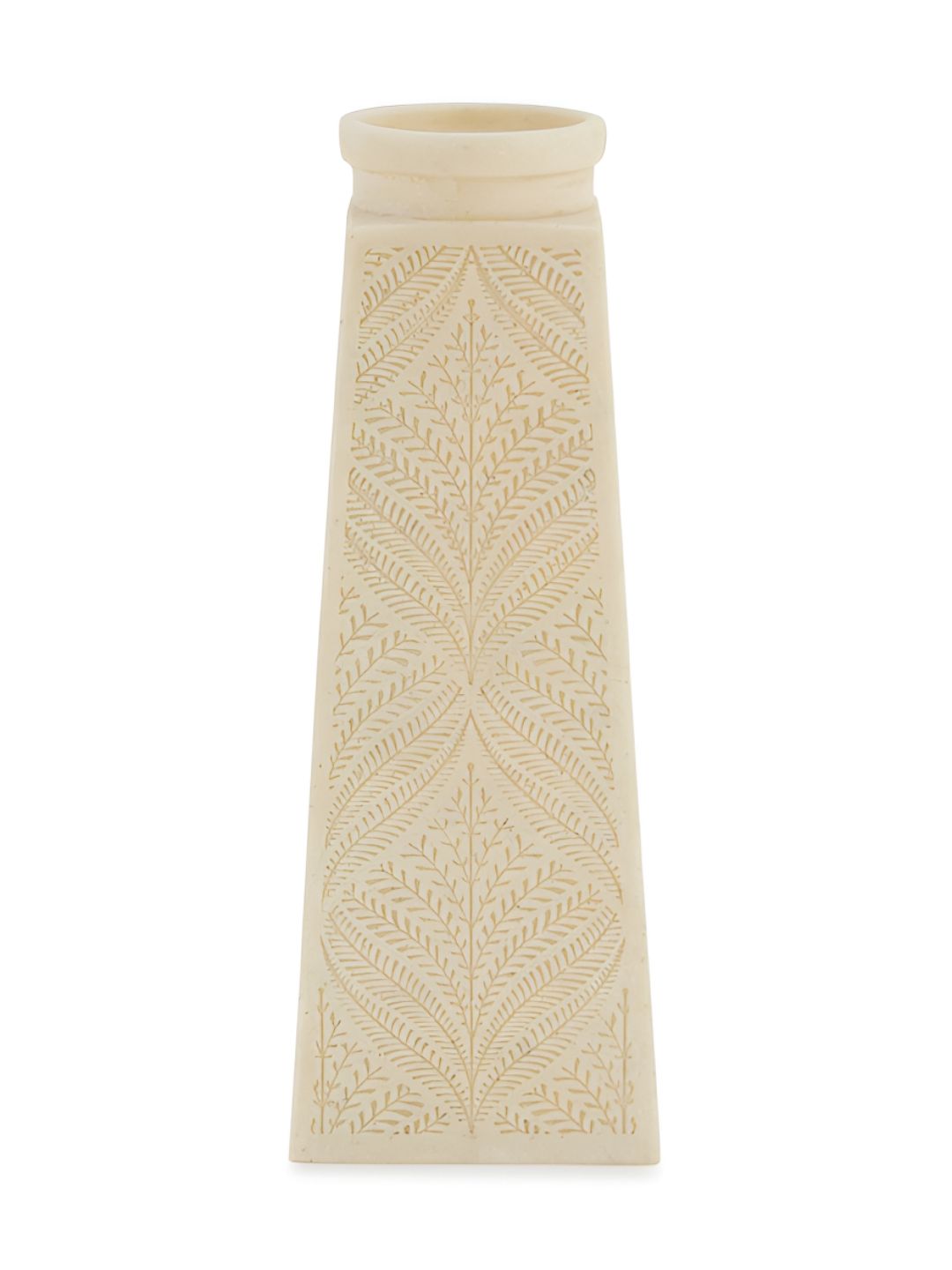 Fabindia White Textured Palampur Vase-picture-10