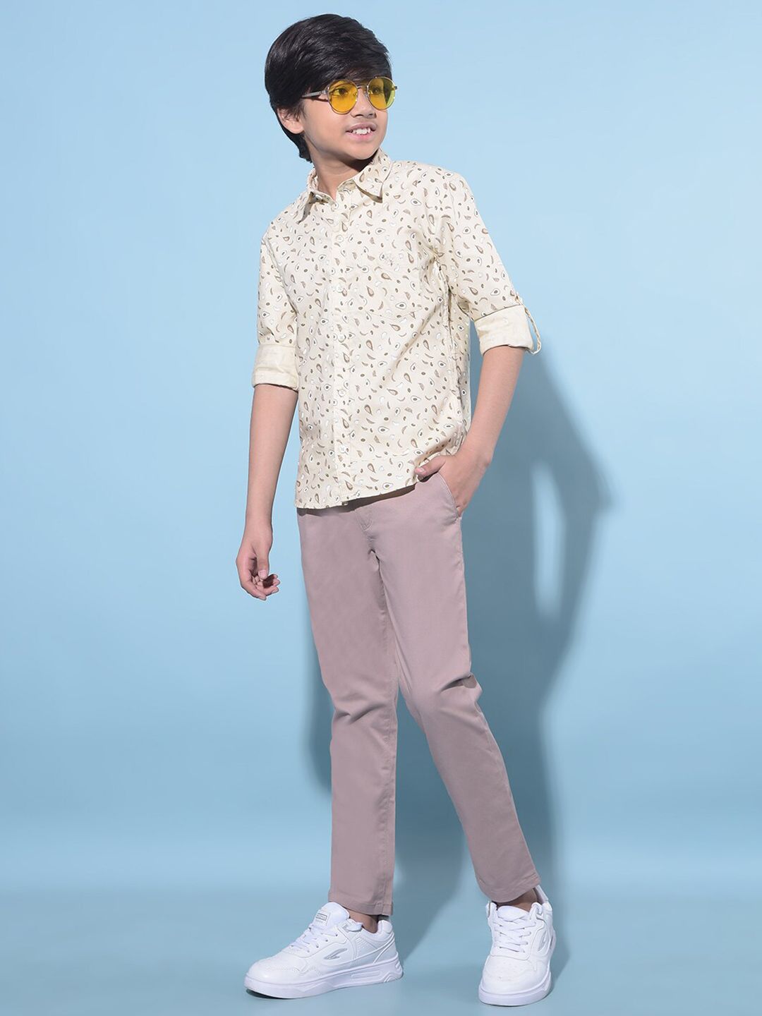 Crimsoune Club Boys Classic Slim Fit Conversational Printed Pure Cotton Shirt-picture-45