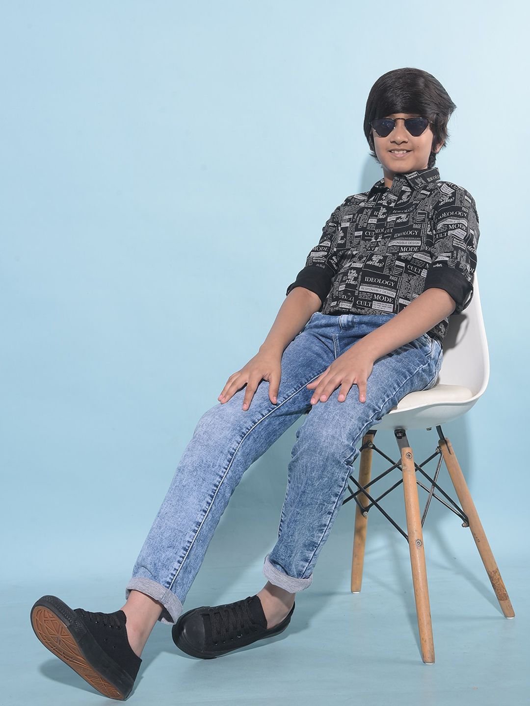 Crimsoune Club Boys Classic Slim Fit Floral Printed Casual Shirt-picture-10