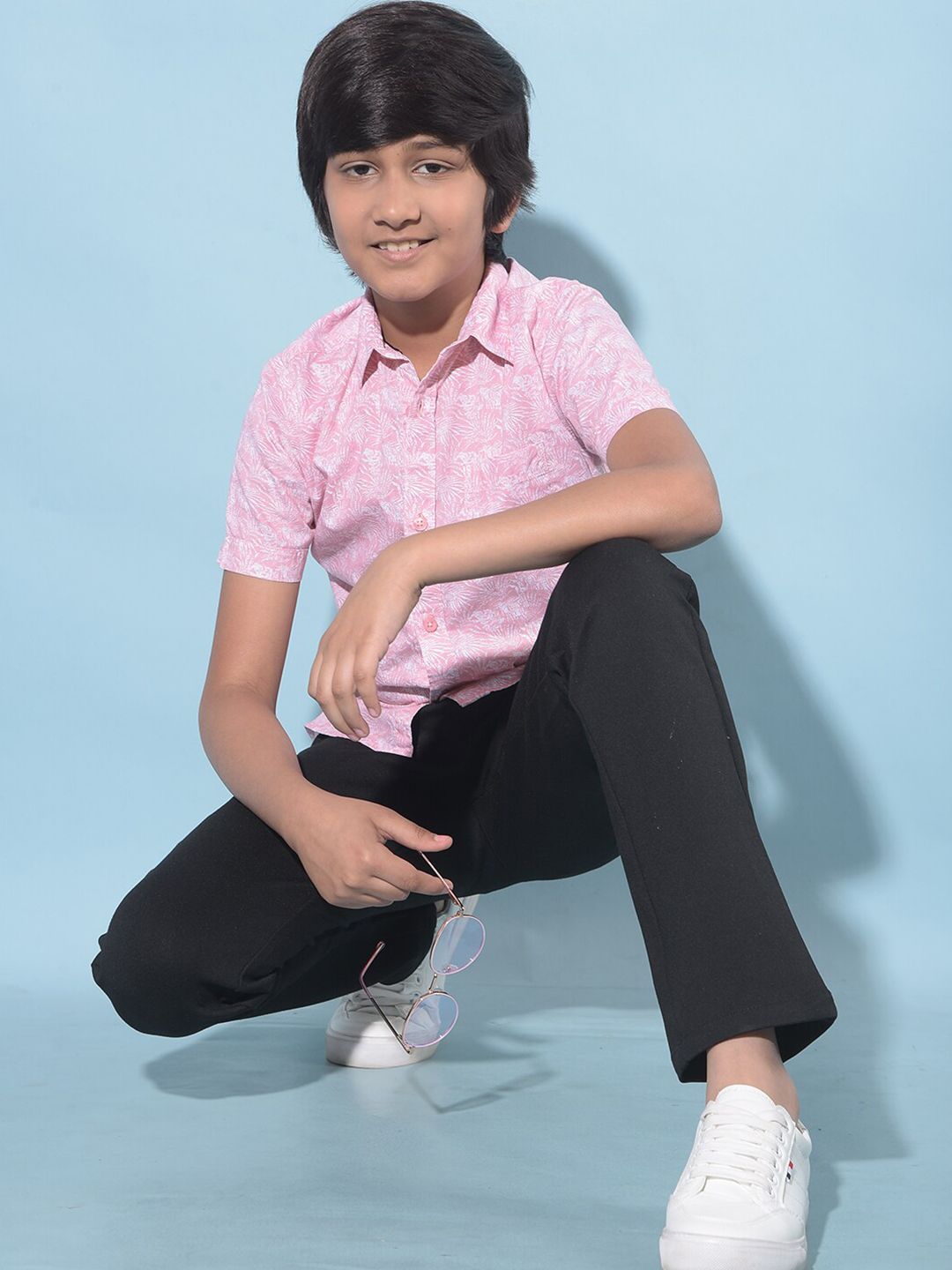 Crimsoune Club Boys Classic Slim Fit Tartan Checked Casual Shirt-picture-12