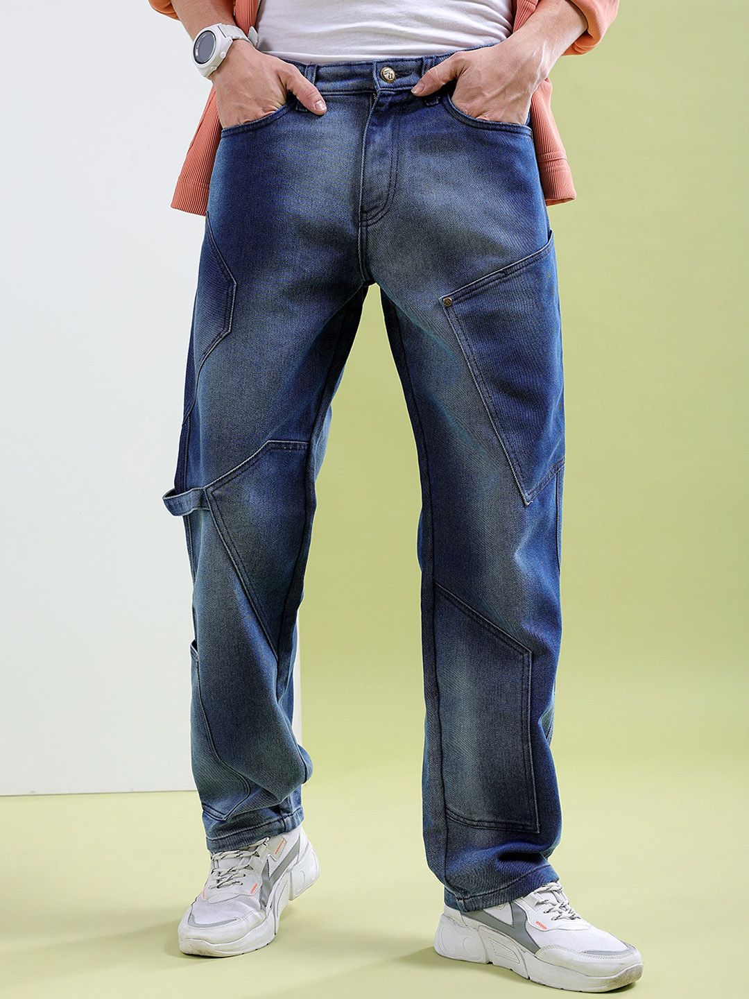 The Indian Garage Co Men Relaxed Fit Heavy Fade Jeans