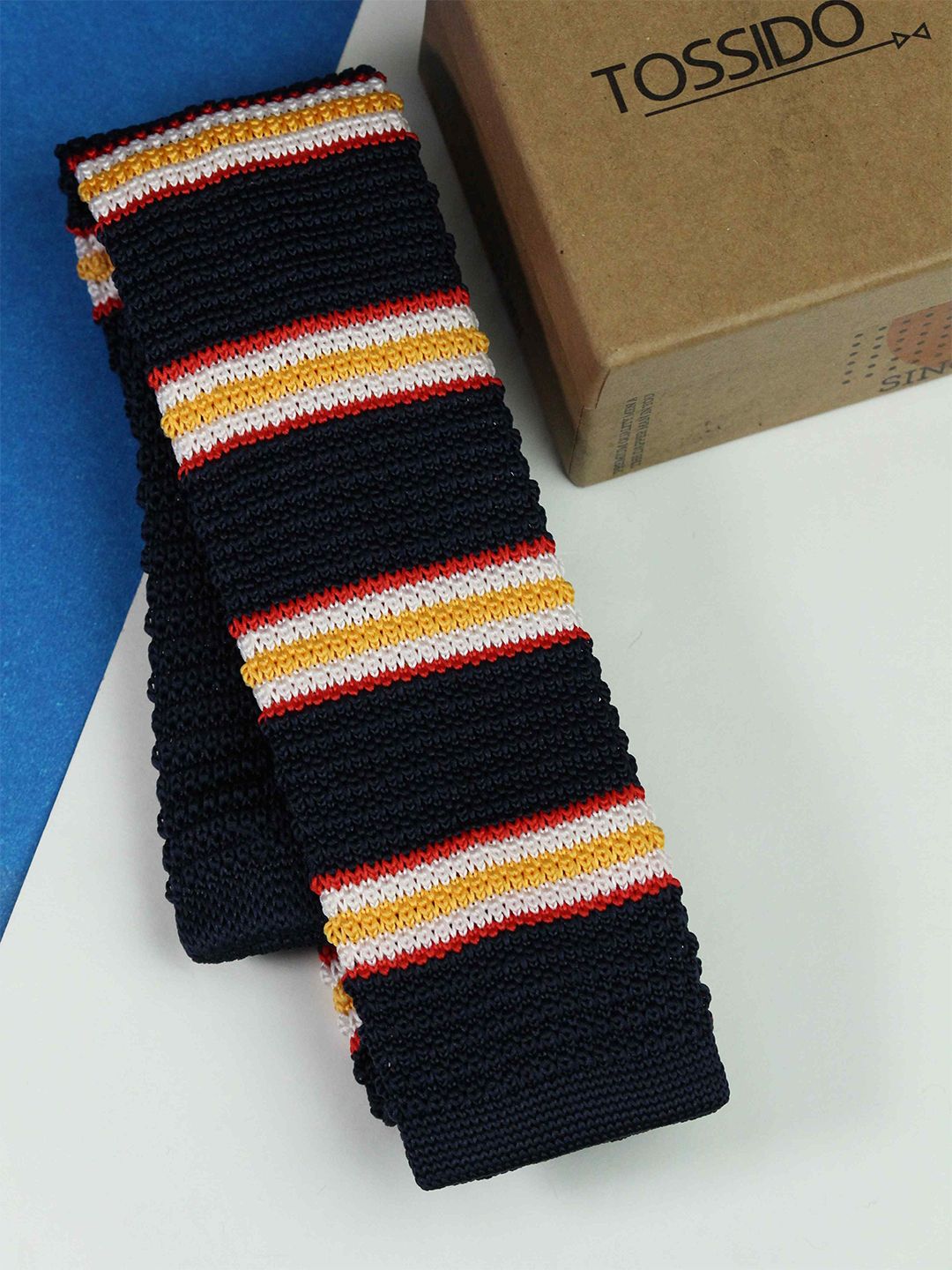 Tossido Men Woven Design Skinny Tie-picture-34