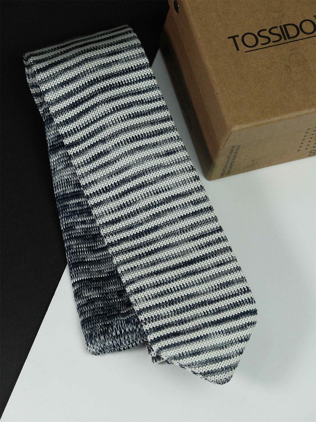Tossido Men Woven Design Skinny Tie-picture-40