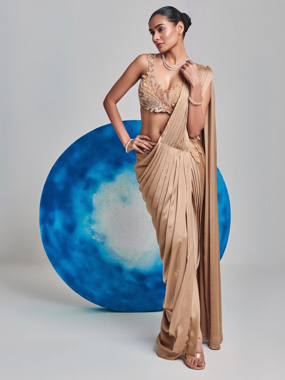 ONE KNOT ONE Georgette Ready to Wear Saree-picture-29
