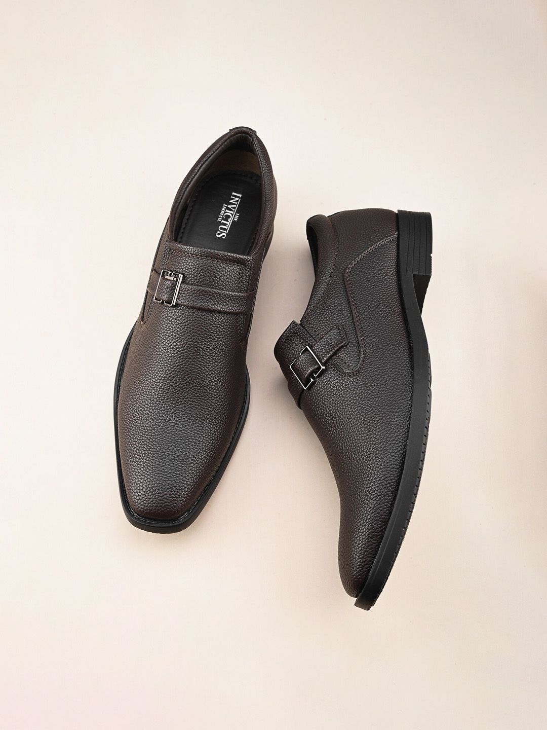 INVICTUS Men Textured Formal Monk Shoes-picture-19