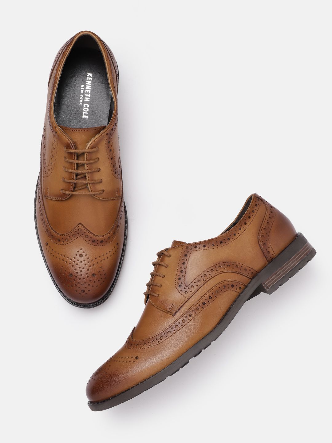 Kenneth Cole Men Solid Formal Brogues-picture-11