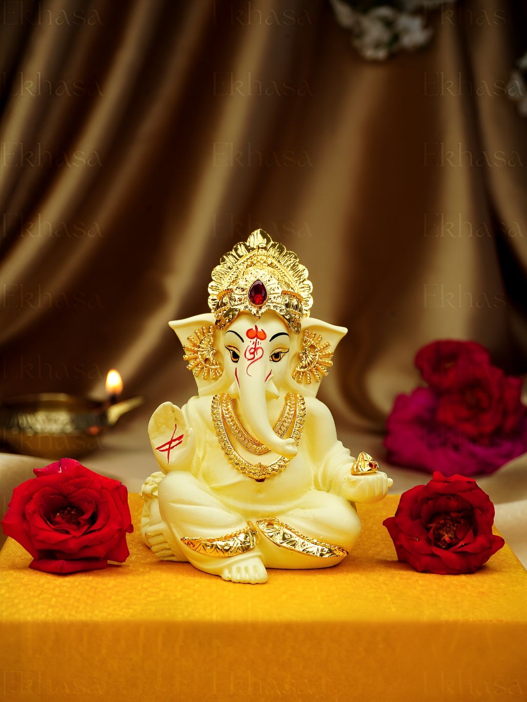 Ekhasa Off White Religious Idol Showpiece-picture-30