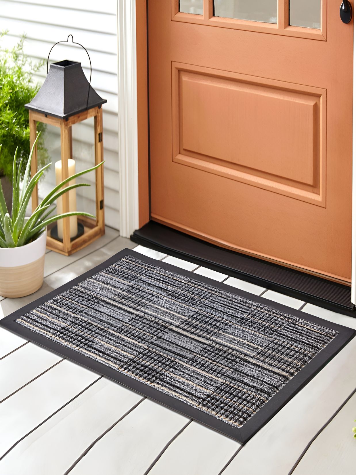 Home Centre Grey Printed Rectangle Doormats-picture-41