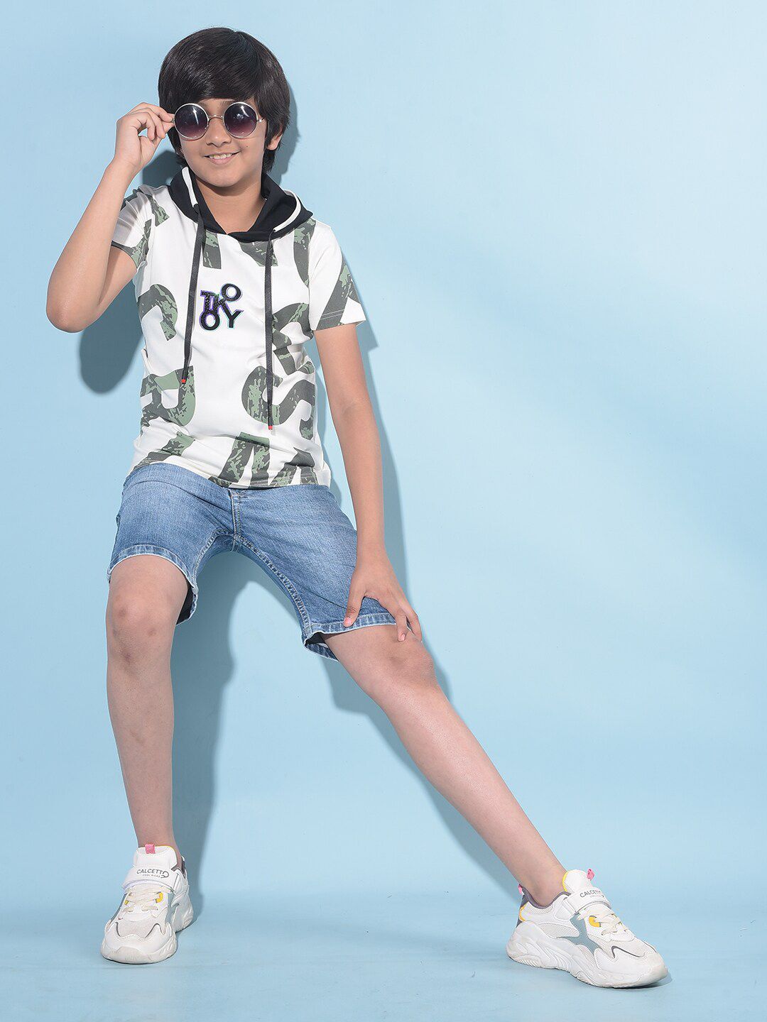 Crimsoune Club Boys Typography Printed Hooded Neck Slim Fit T-shirt-picture-19