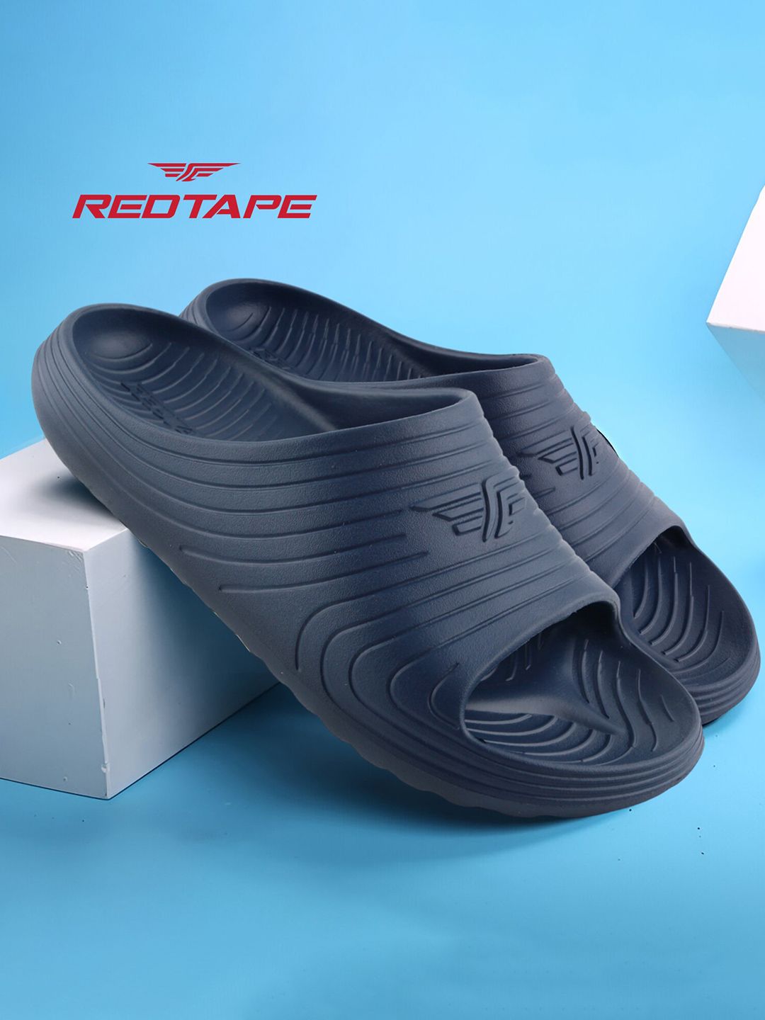 Red Tape Men Textured Sliders-picture-48