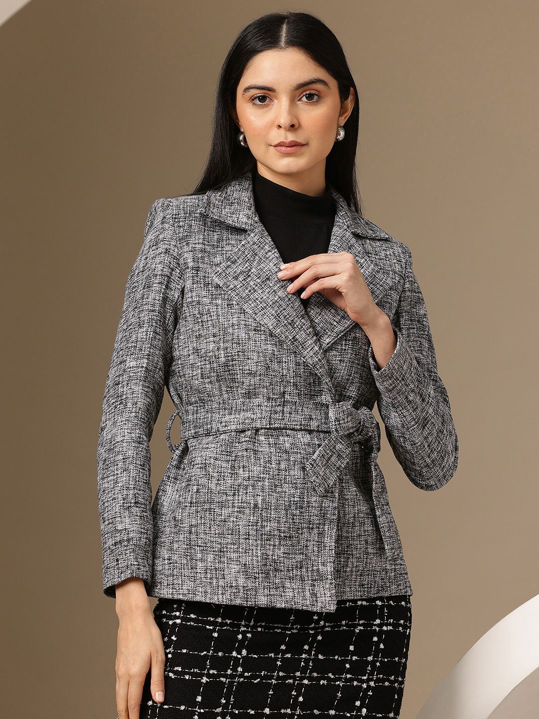 Chemistry Regular-Fit Wrap Coat with Shoulder Tabs